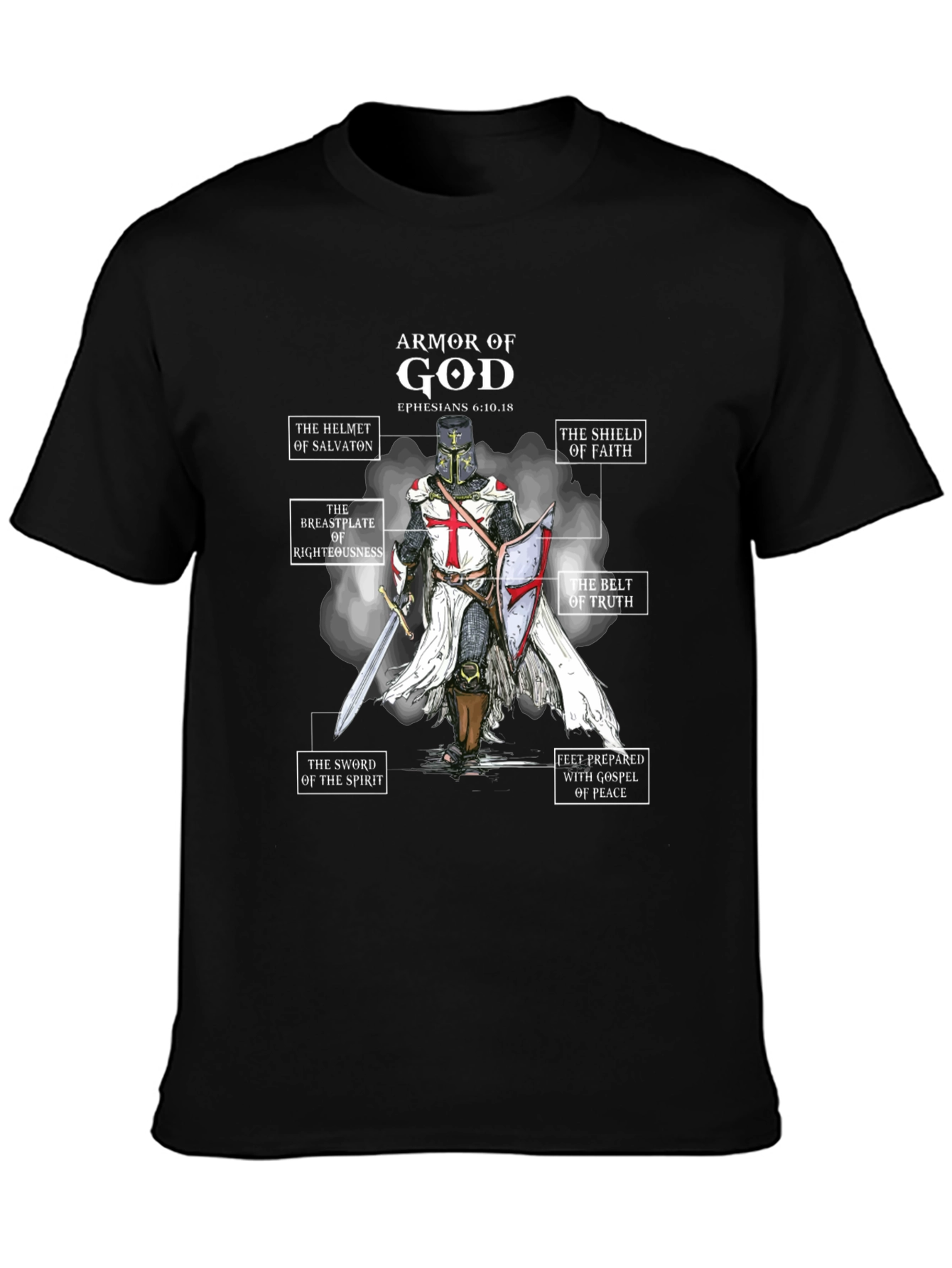 Armor of God T-Shirt - Christian Knight Tee