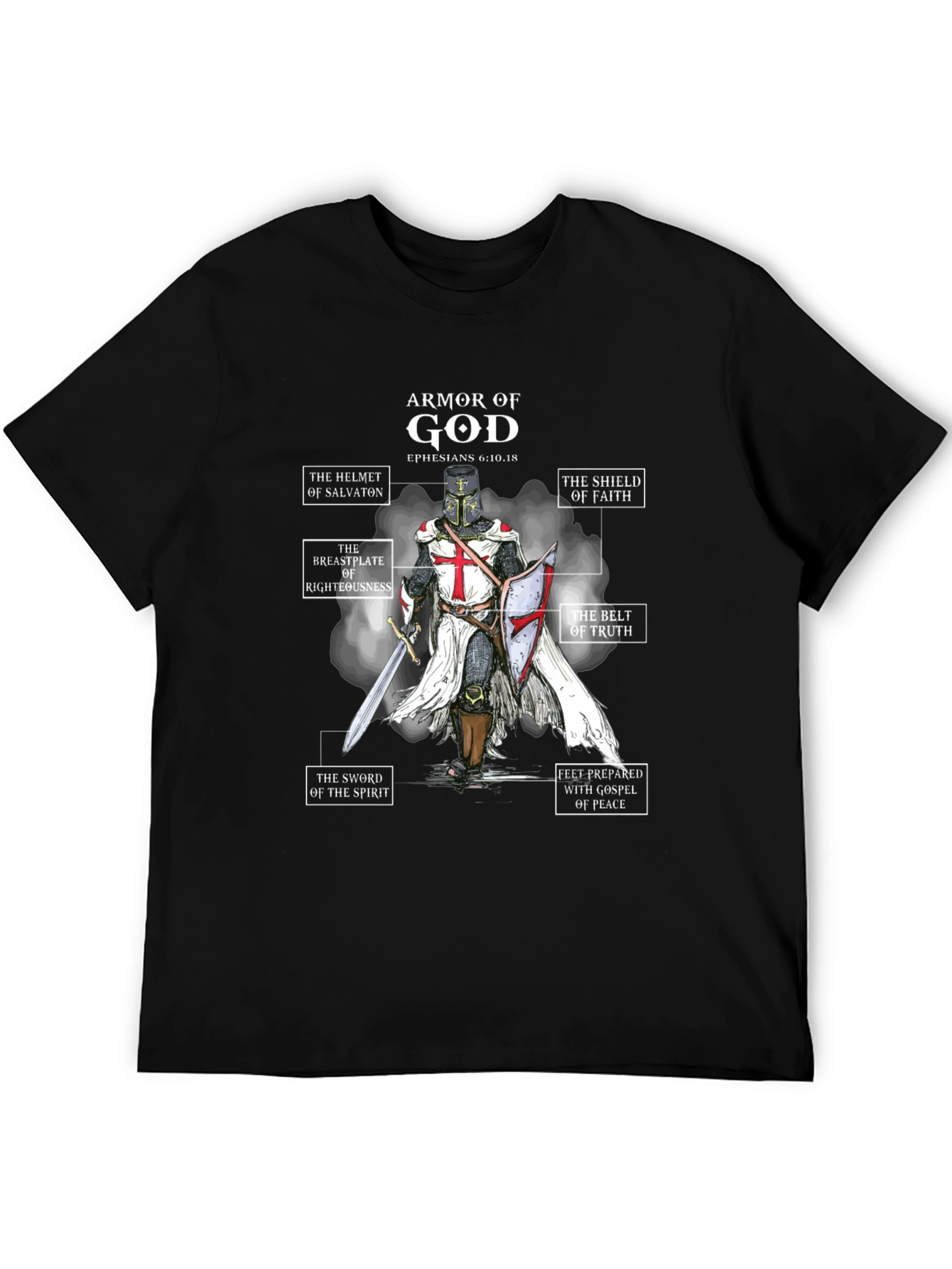 Armor of God T-Shirt - Christian Knight Tee