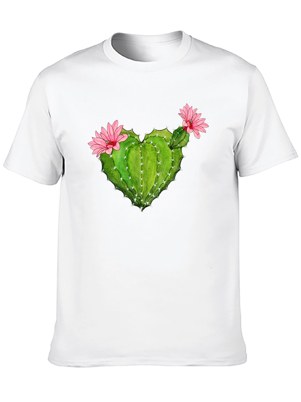 Cactus Heart Flower Graphic T-Shirt