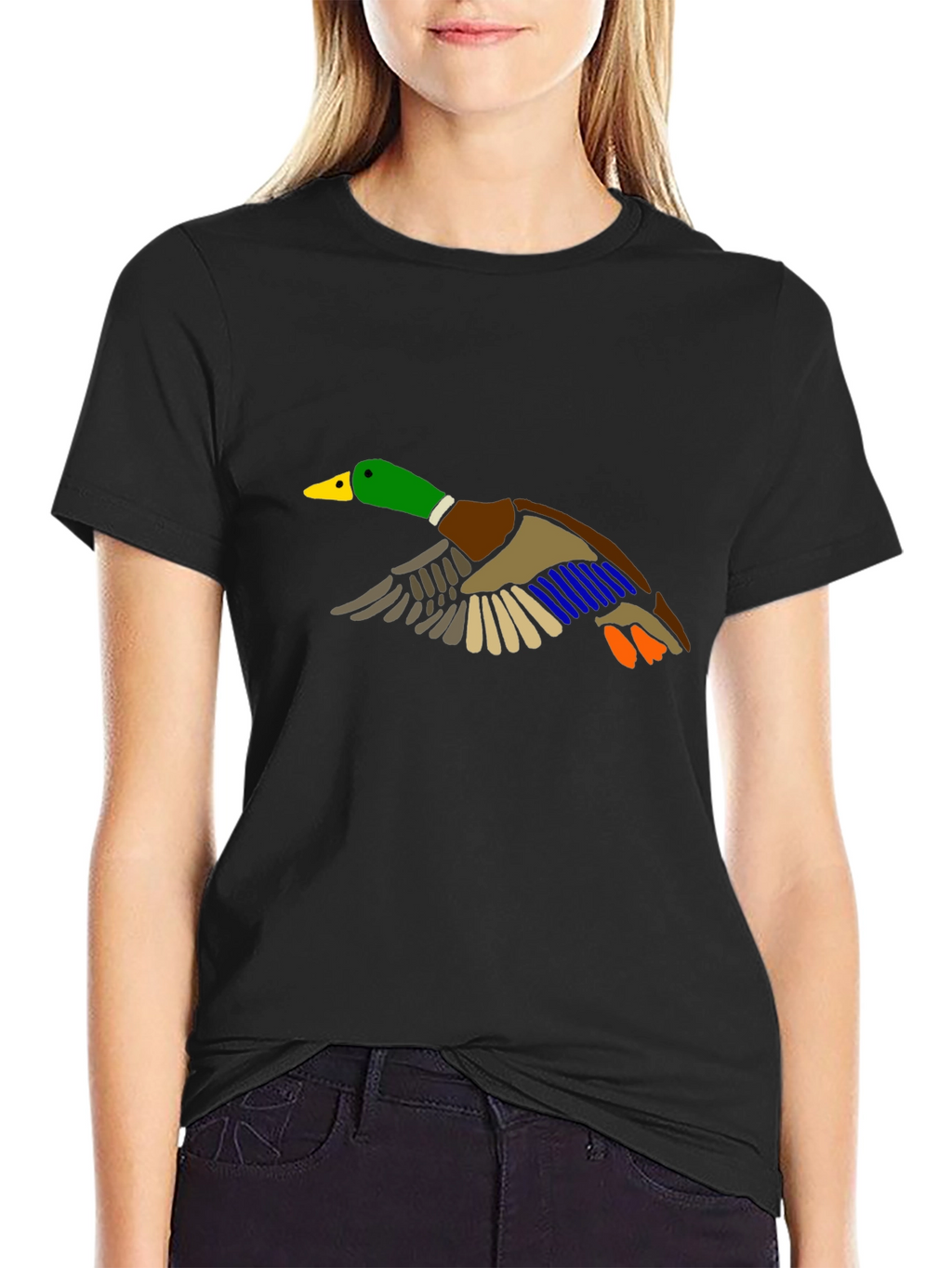 Duck Graphic Black T-Shirt - Mens Short Sleeve