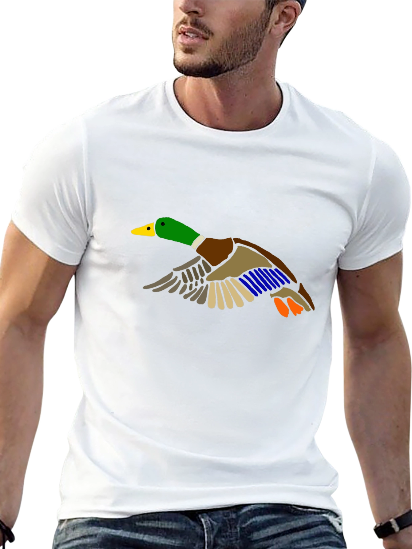 Duck Graphic Black T-Shirt - Mens Short Sleeve