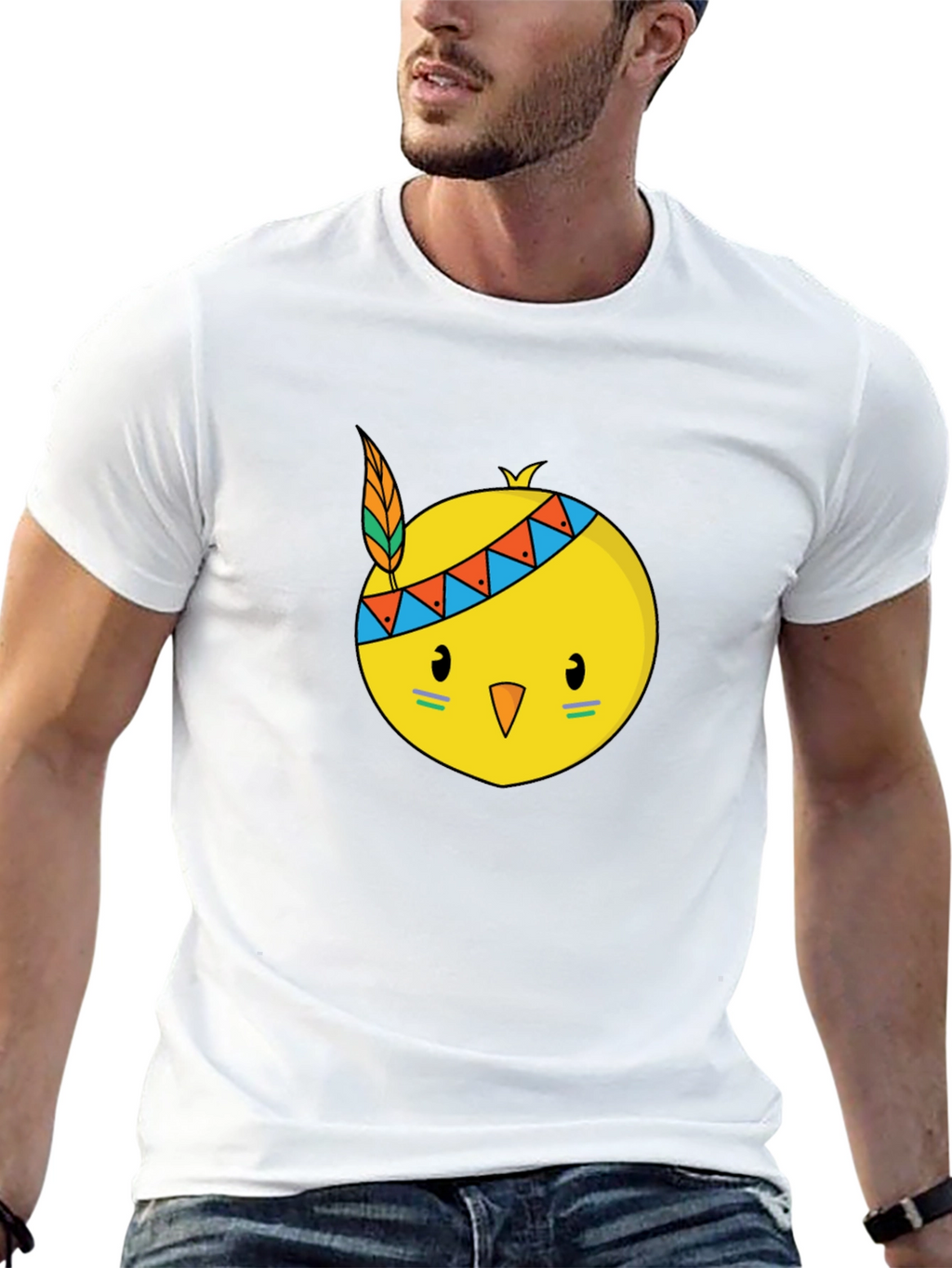 Native Chick Graphic Black T-Shirt