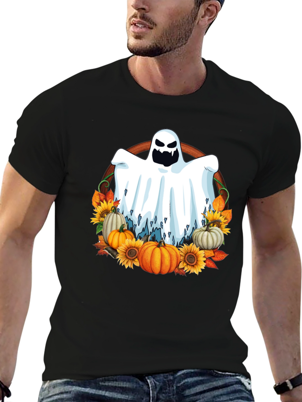 Ghost Pumpkin Halloween T-Shirt