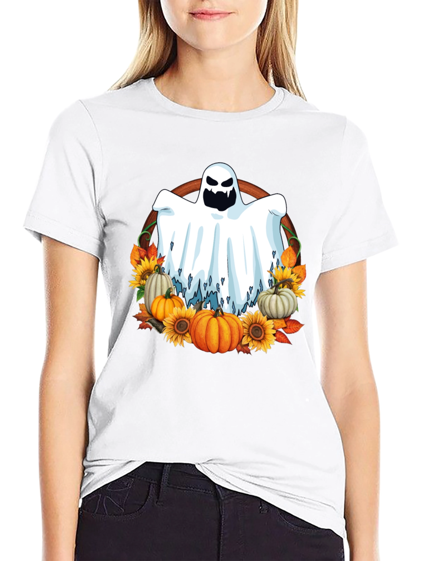 Ghost Pumpkin Halloween T-Shirt
