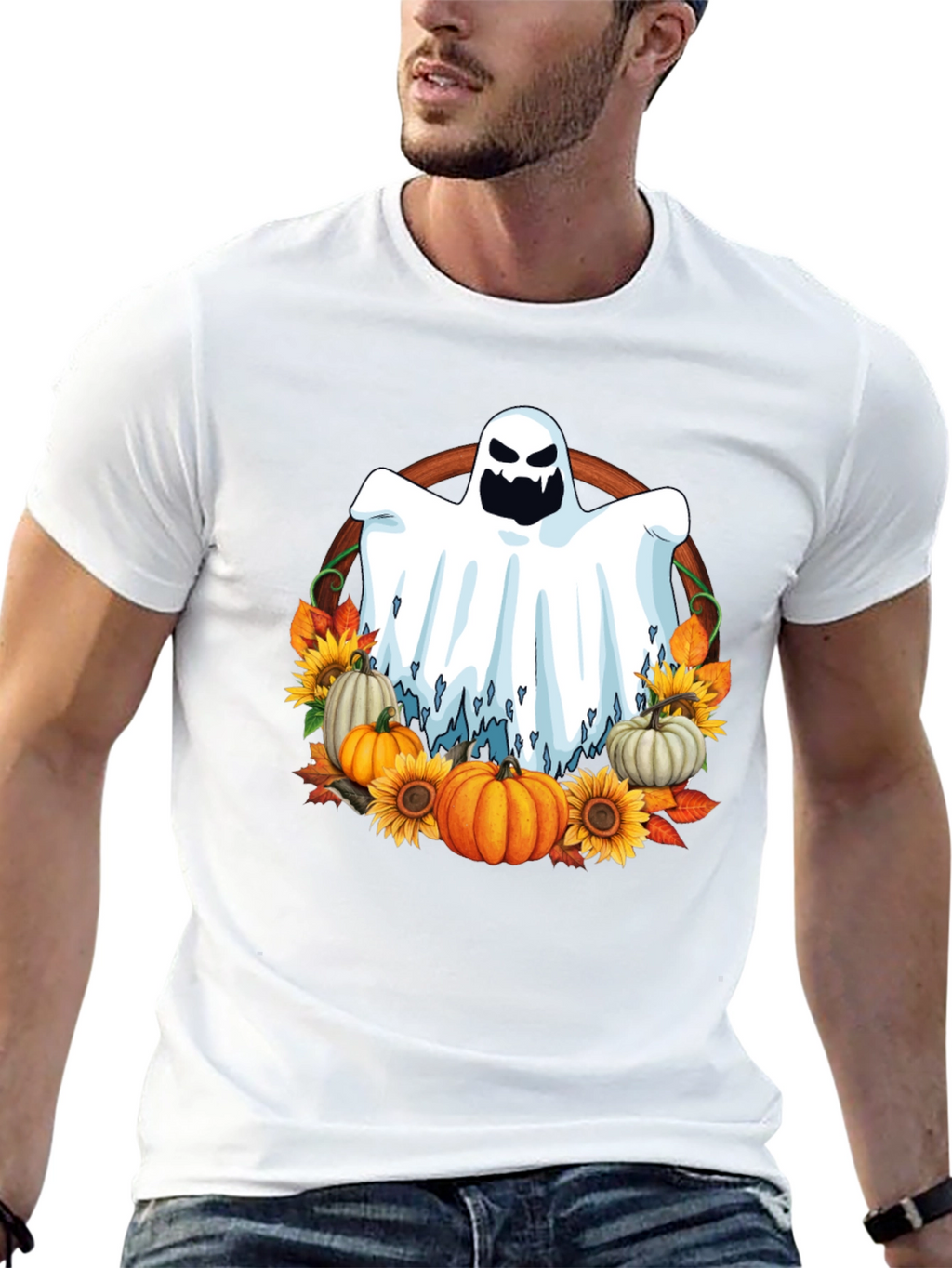 Ghost Pumpkin Halloween T-Shirt