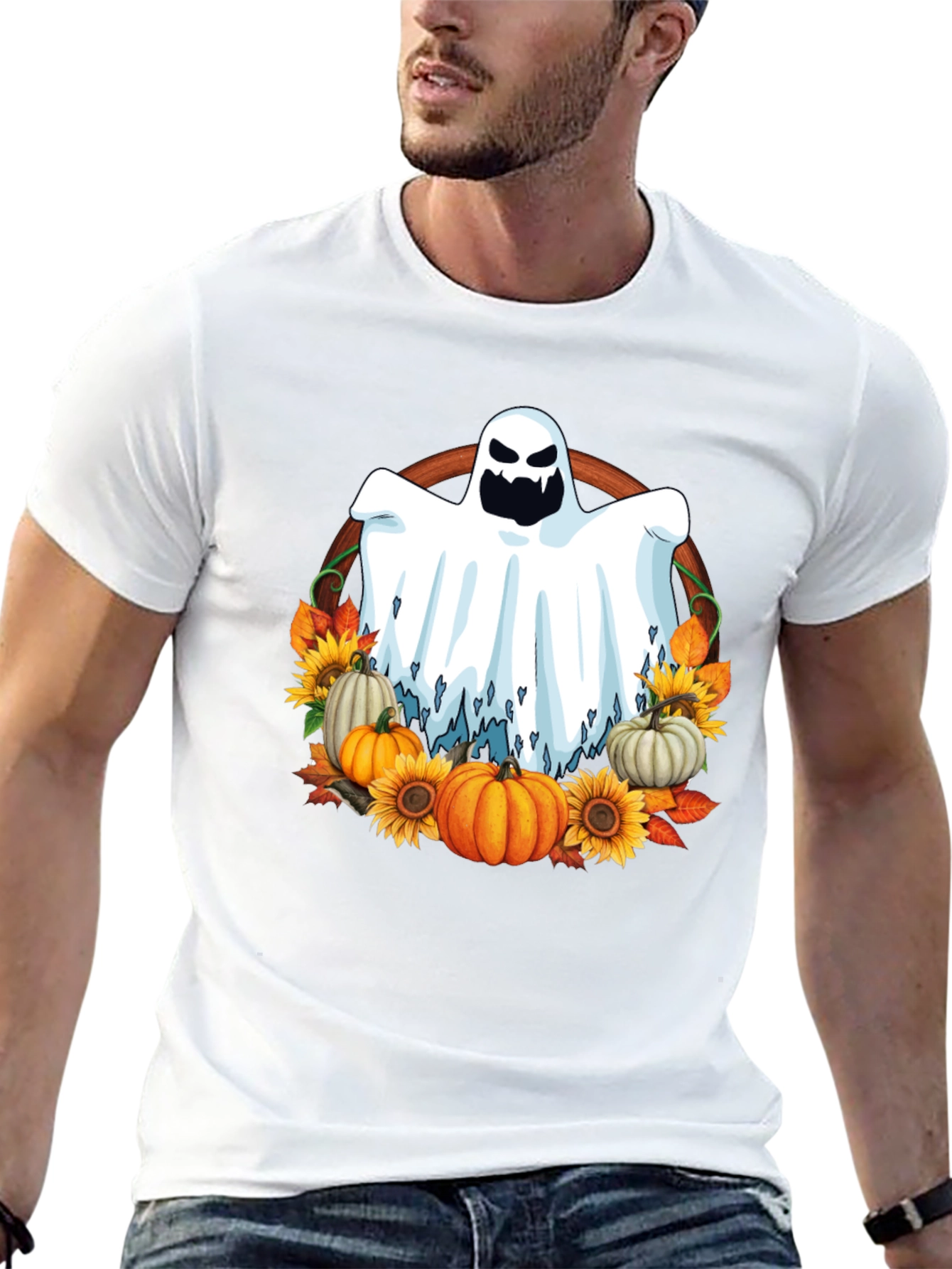 Ghost Pumpkin Halloween T-Shirt