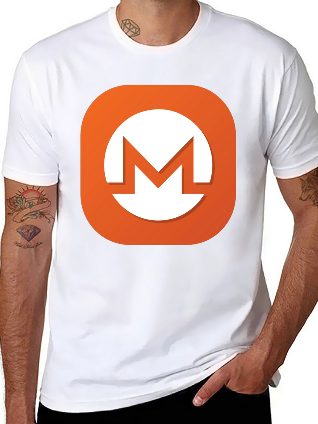 Monero Crypto T-Shirt Black Cotton Blend