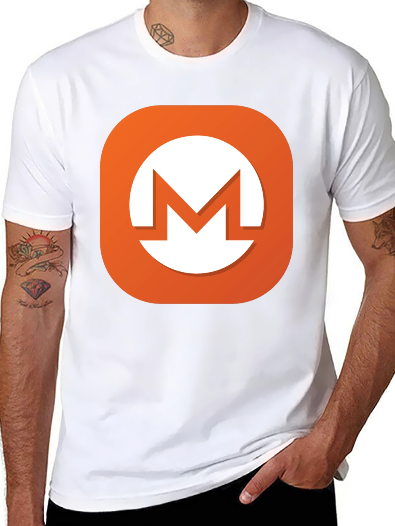 Monero Crypto T-Shirt Black Cotton Blend