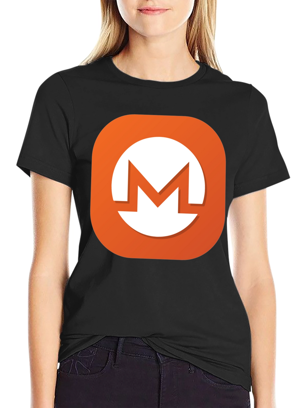 Monero Crypto T-Shirt Black Cotton Blend