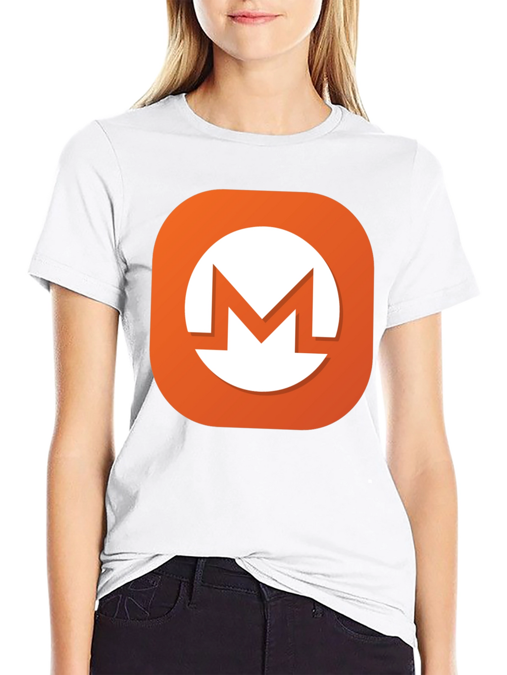 Monero Crypto T-Shirt Black Cotton Blend