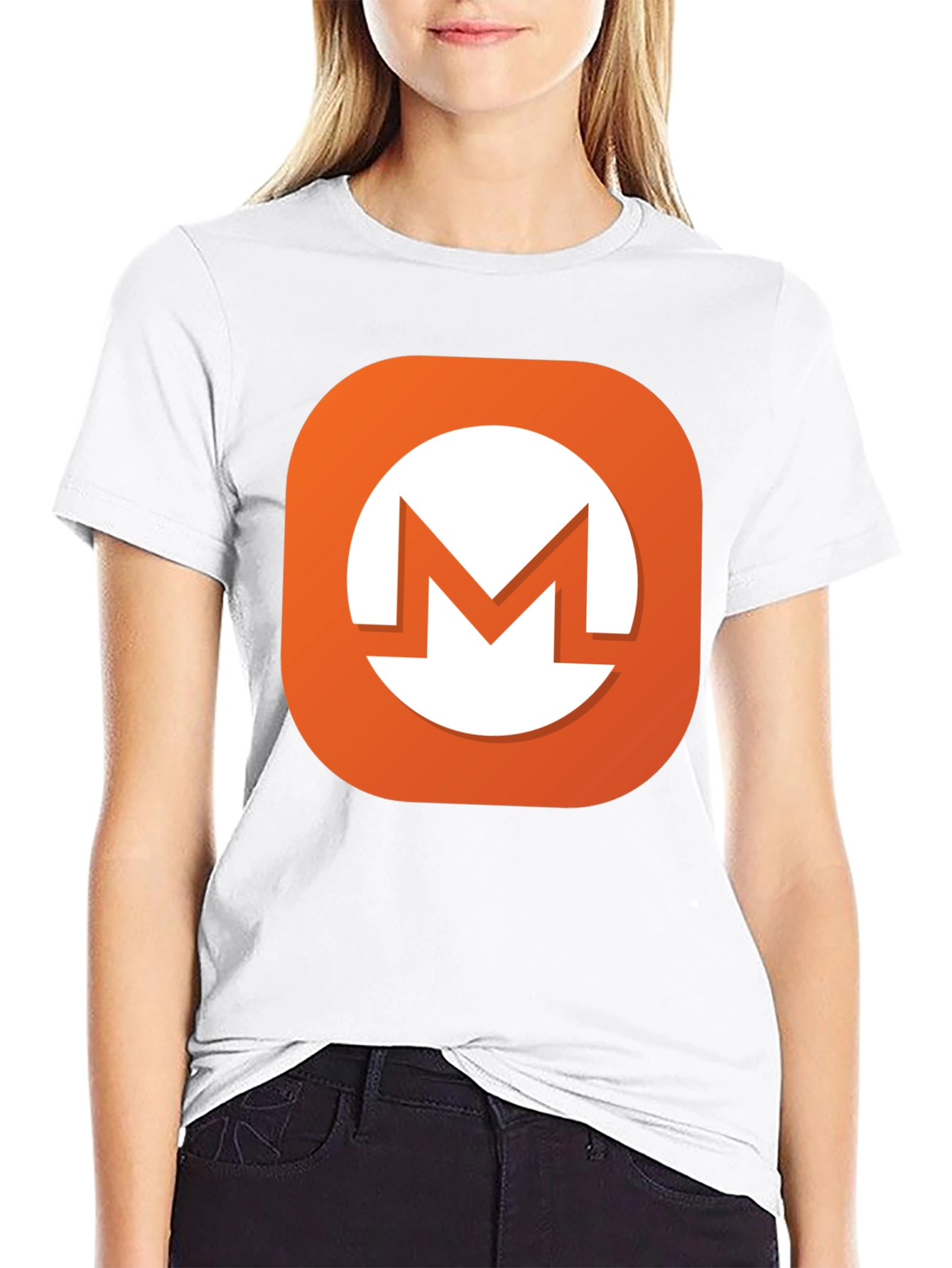 Monero Crypto T-Shirt Black Cotton Blend