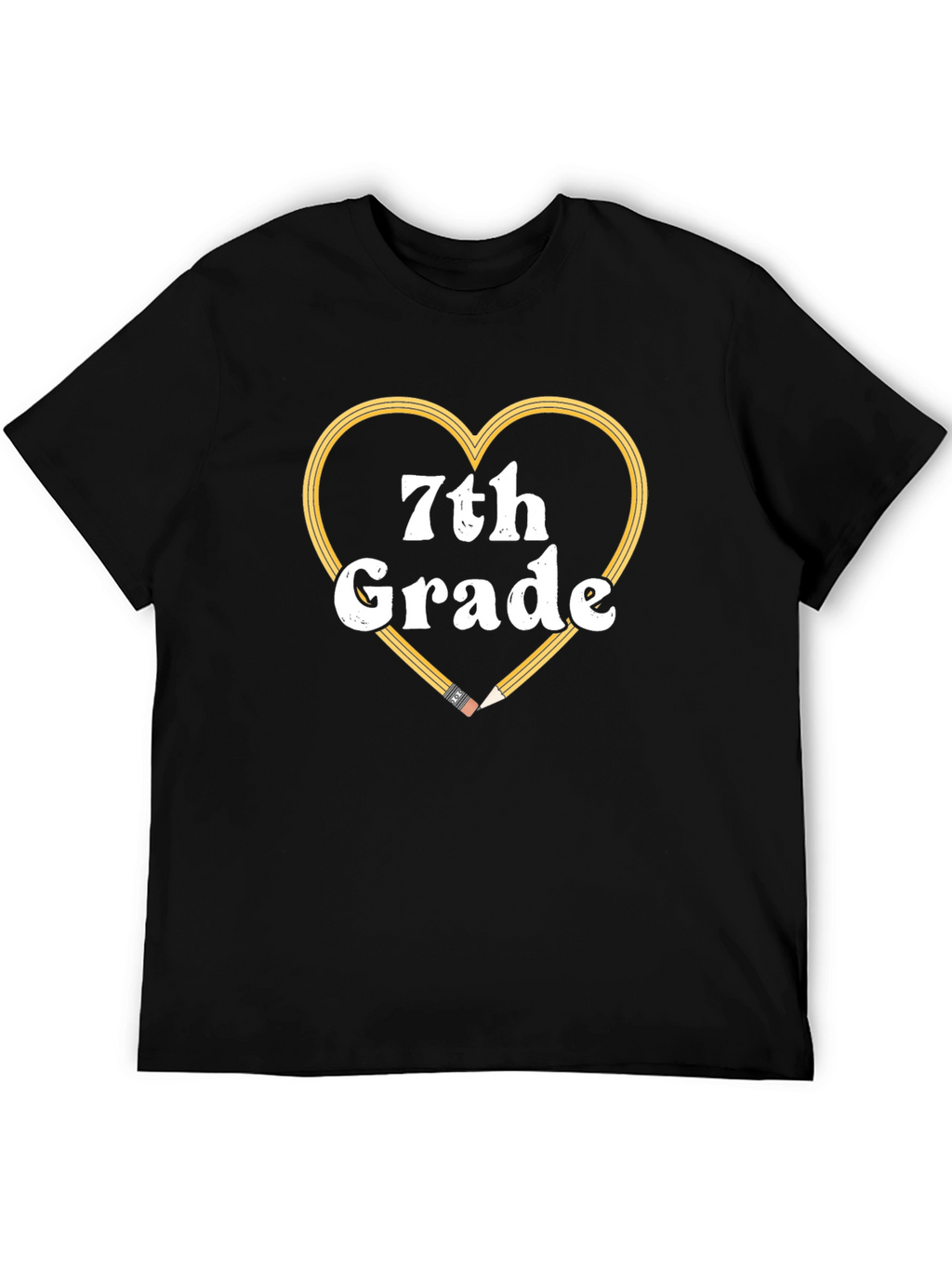 7th Grade Teacher Heart Pencil T-Shirt