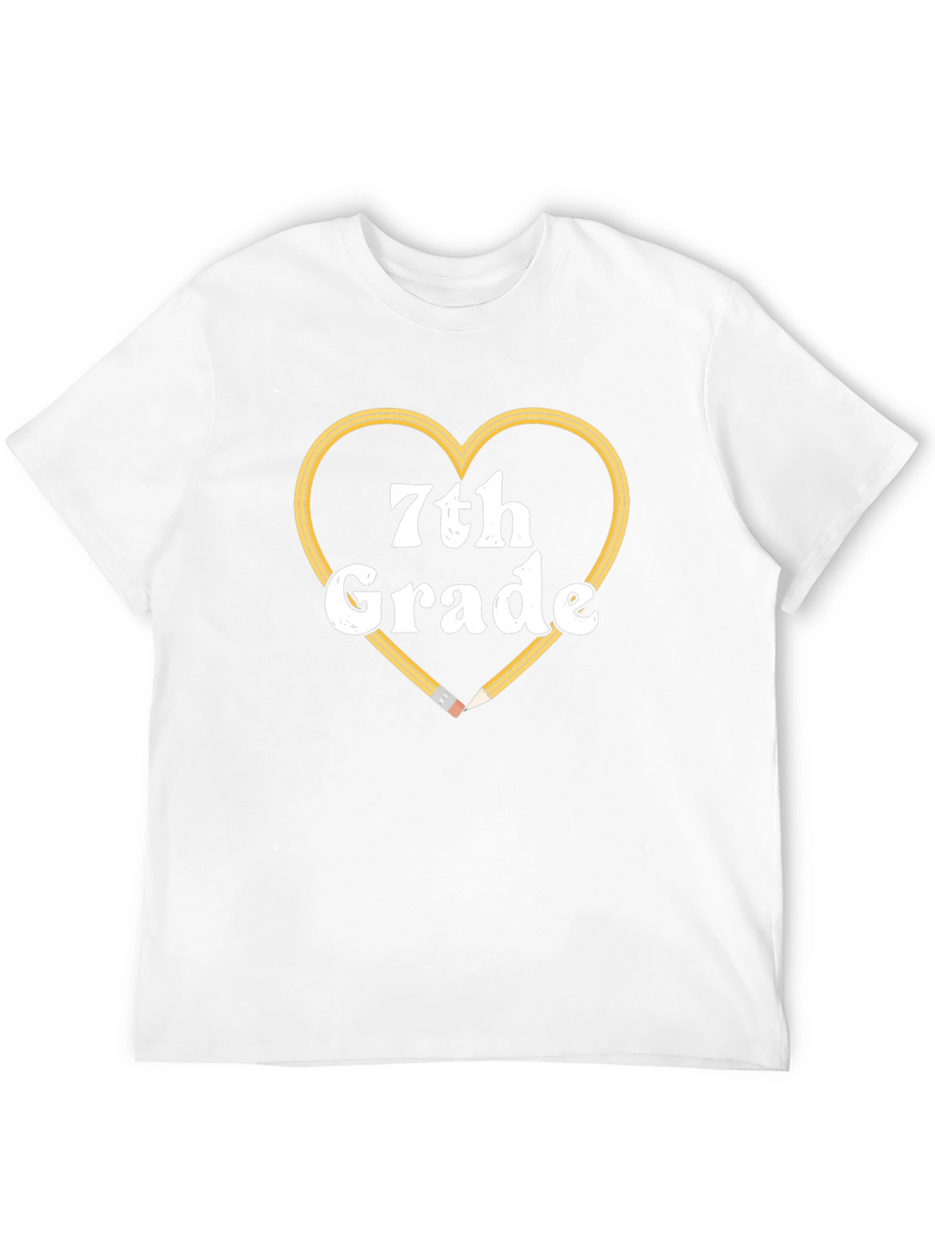 7th Grade Teacher Heart Pencil T-Shirt
