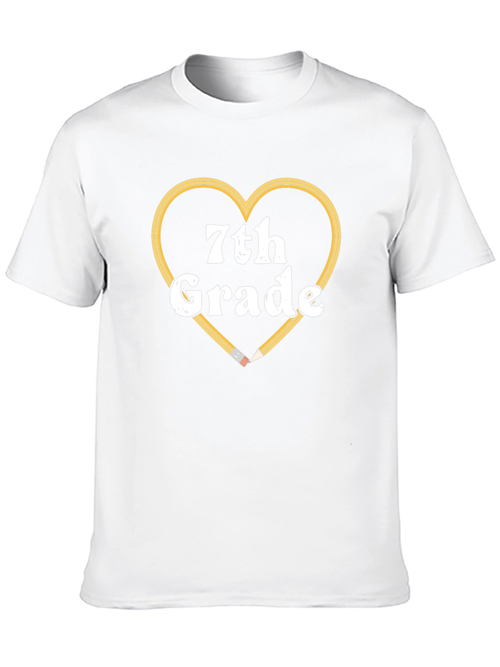 7th Grade Teacher Heart Pencil T-Shirt