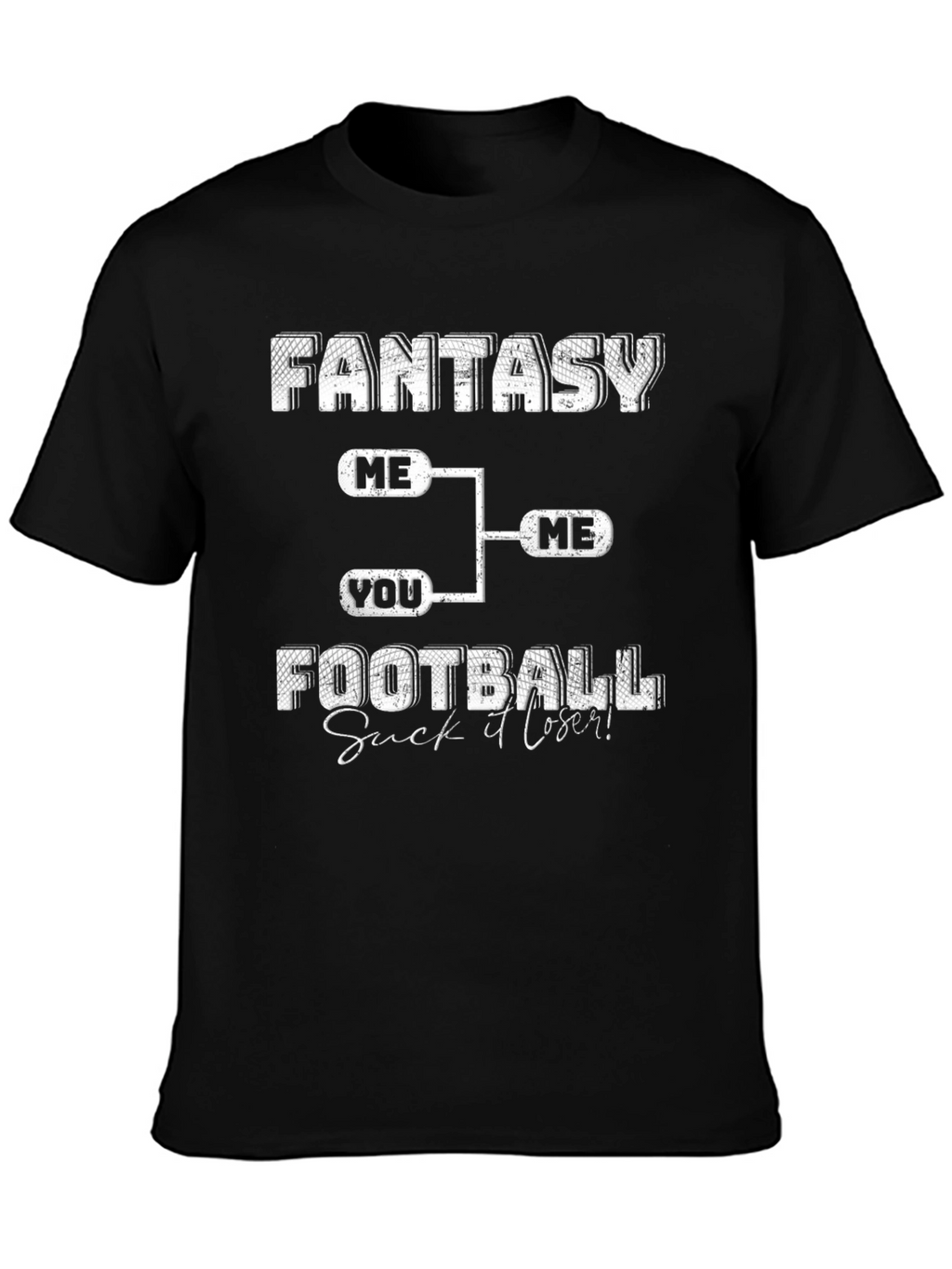 Fantasy Football Loser T-Shirt -  Black Cotton Tee