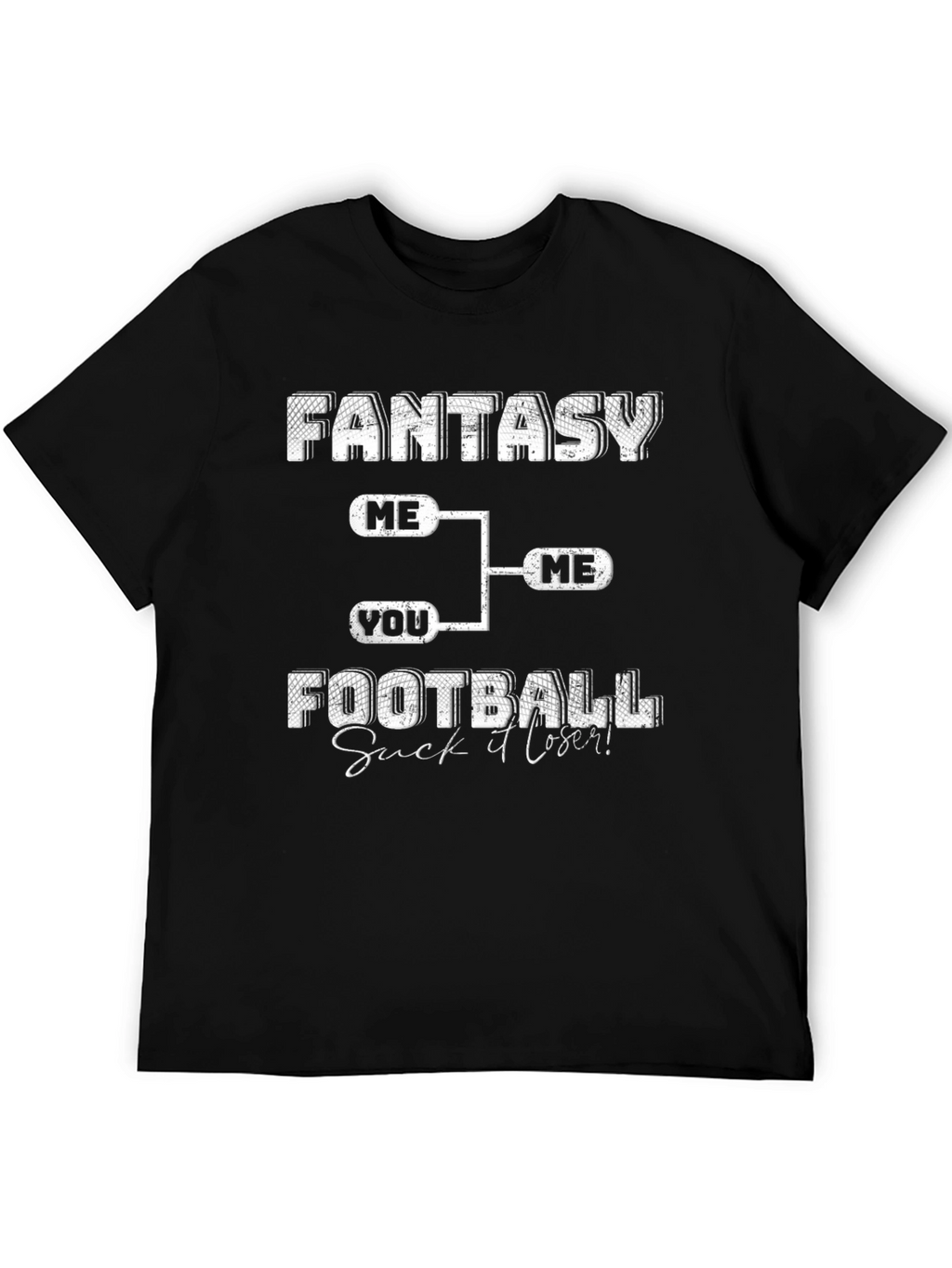 Fantasy Football Loser T-Shirt -  Black Cotton Tee
