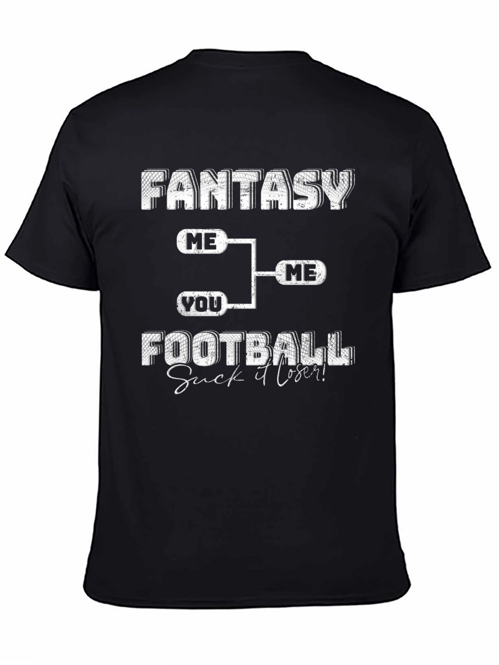 Fantasy Football Loser T-Shirt -  Black Cotton Tee