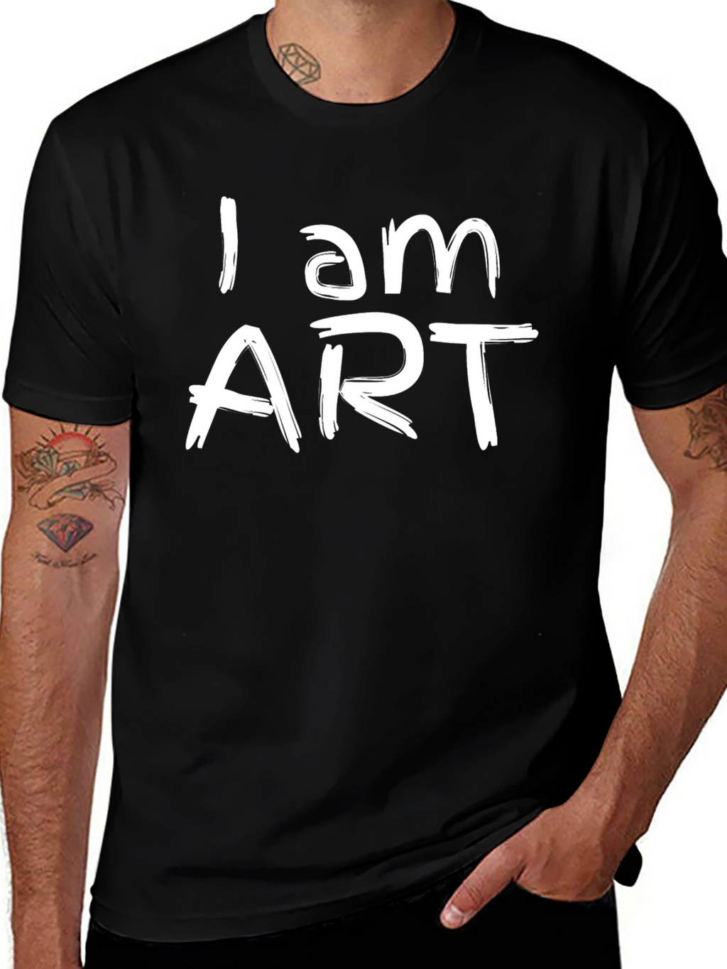 I am ART T-Shirt - Black Graphic Tee