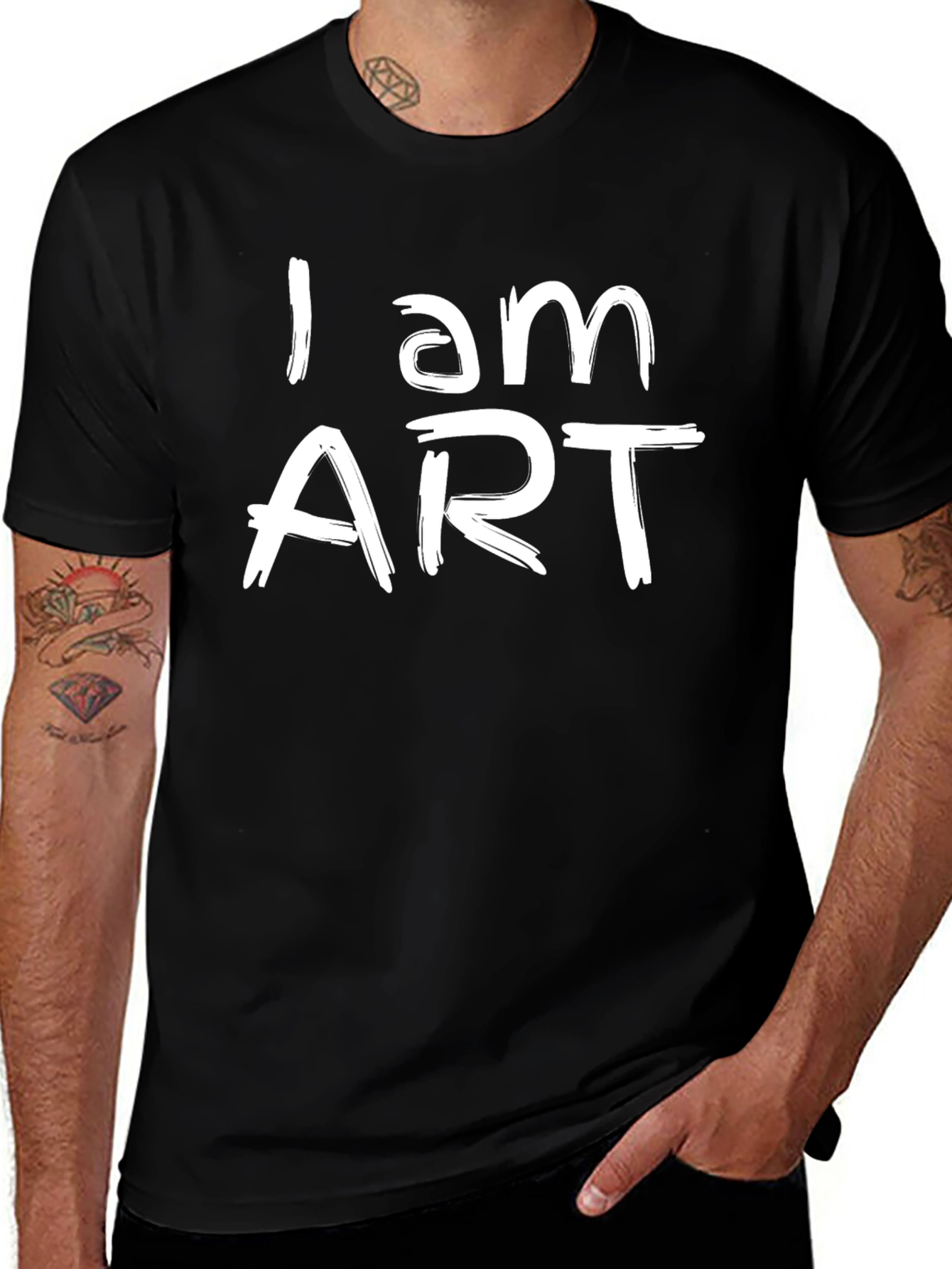 I am ART T-Shirt - Black Graphic Tee