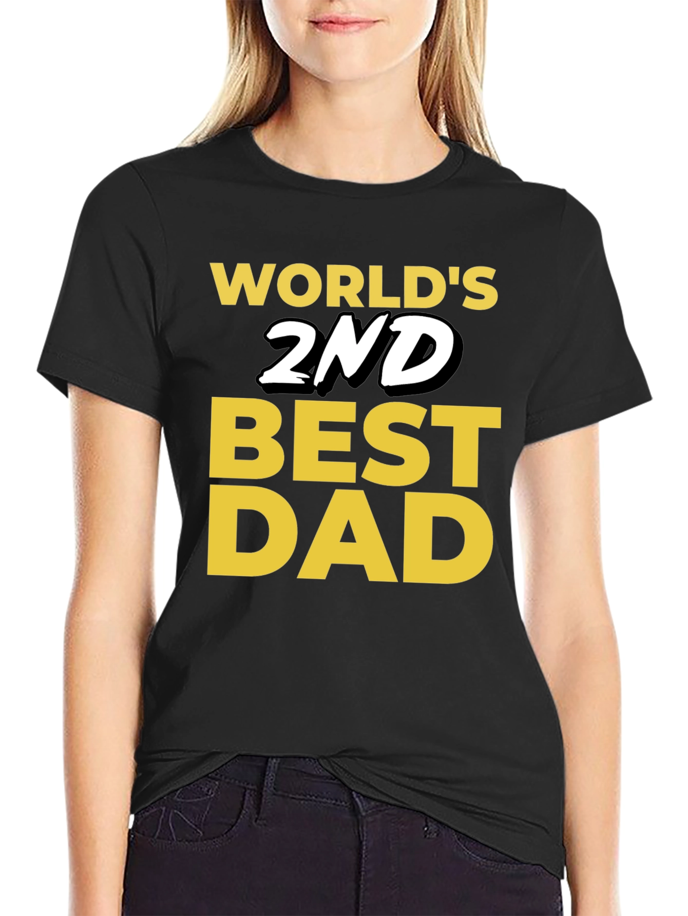Worlds 2nd Best Dad T-Shirt - Funny Fathers Day Gift