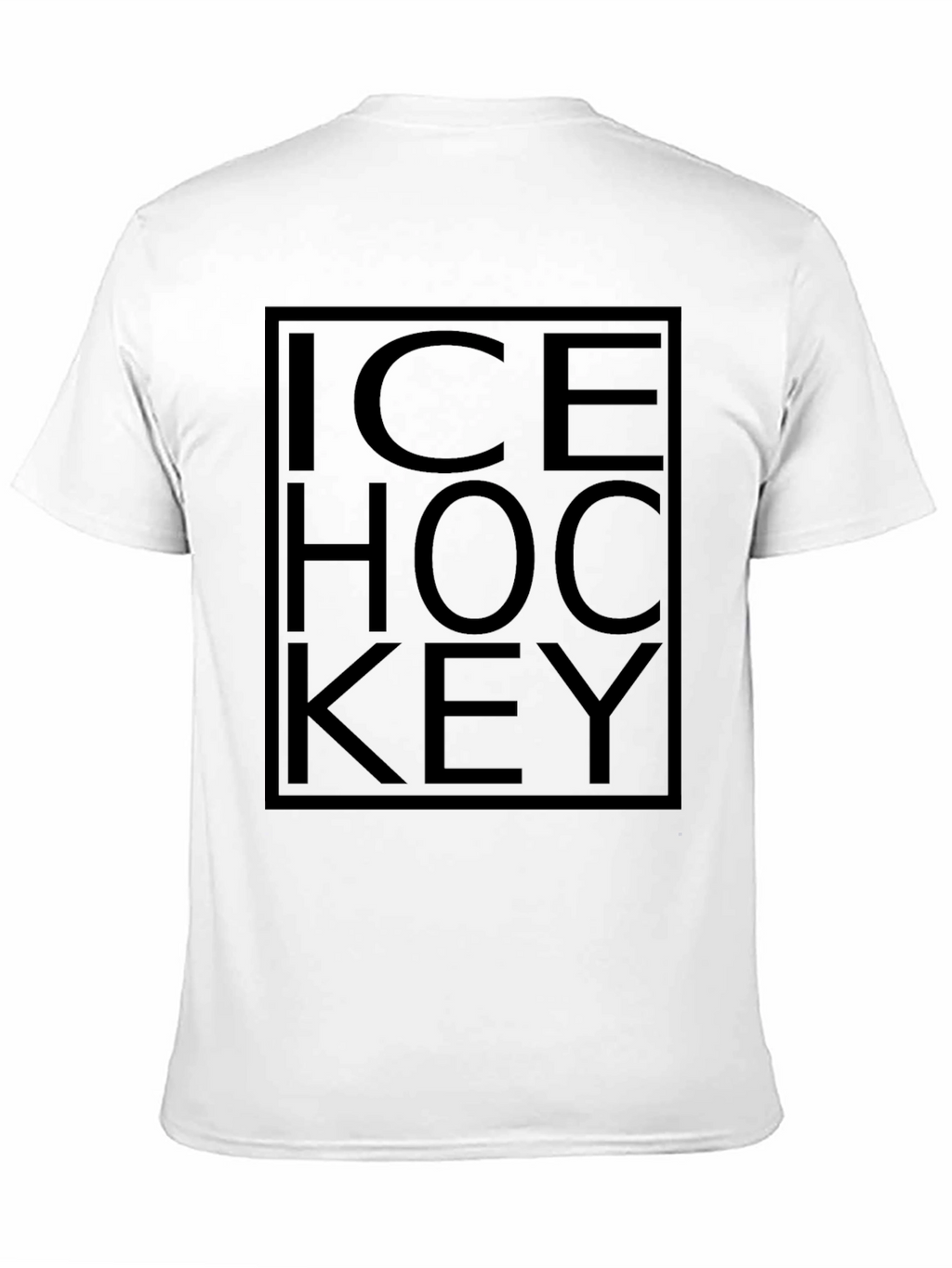 Ice Hockey Graphic Tee - Black Cotton T-Shirt