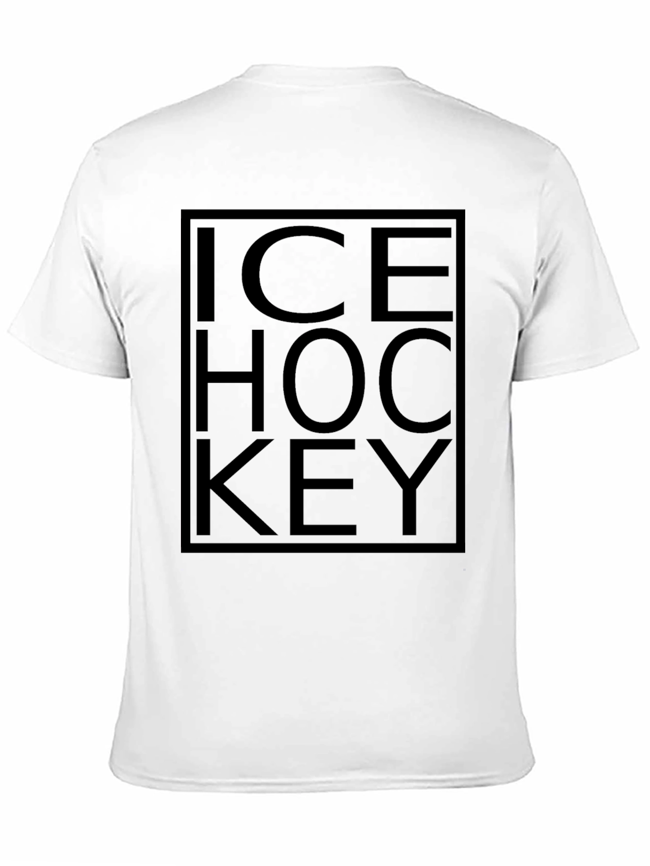 Ice Hockey Graphic Tee - Black Cotton T-Shirt