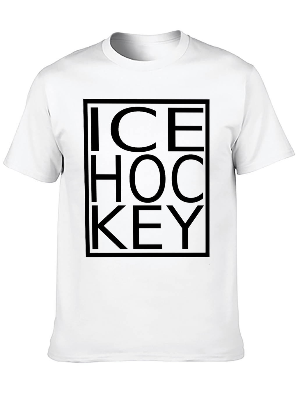 Ice Hockey Graphic Tee - Black Cotton T-Shirt