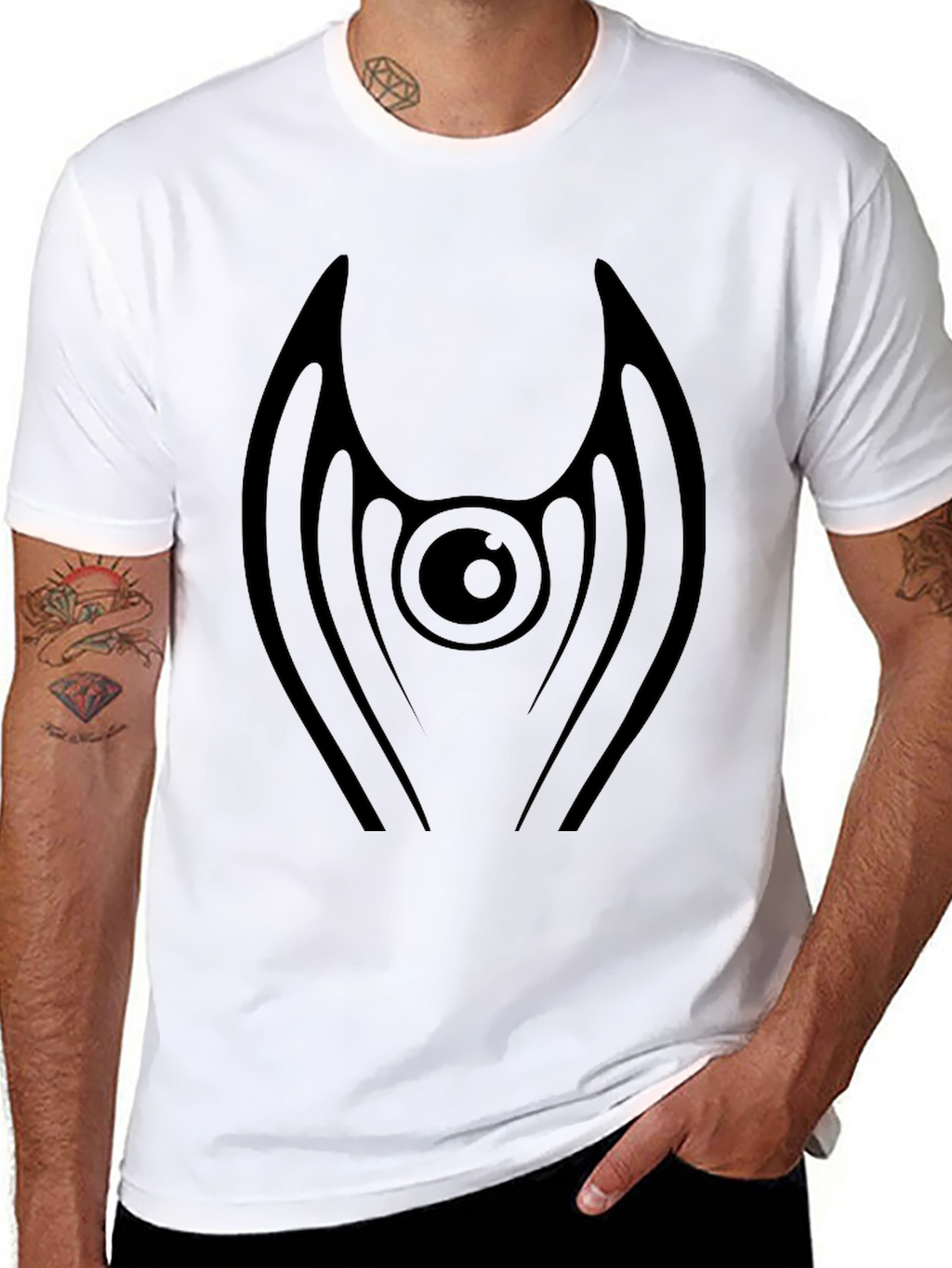 Eye Wing Graphic Black T-Shirt