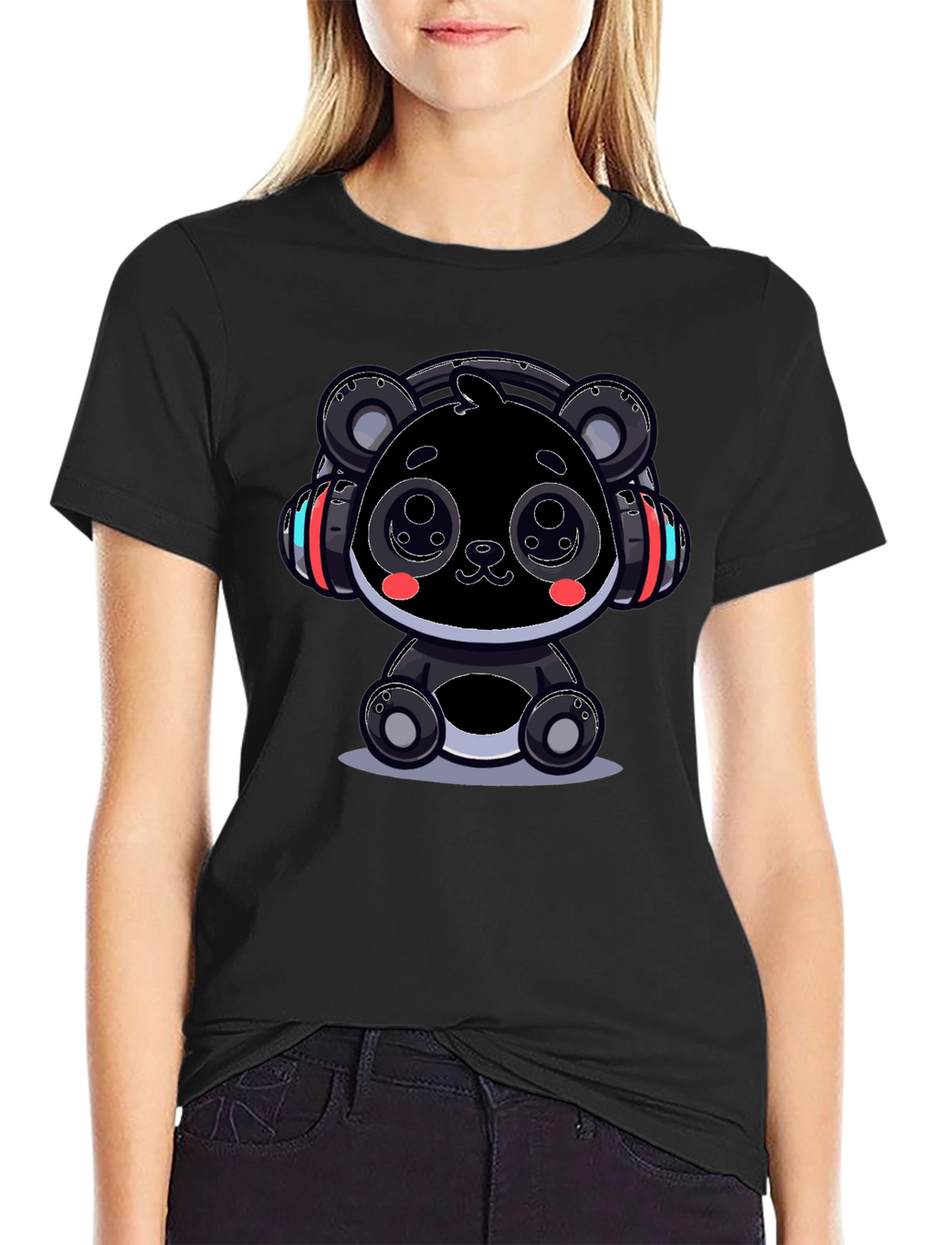 Cool Panda Headphone Graphic Tee