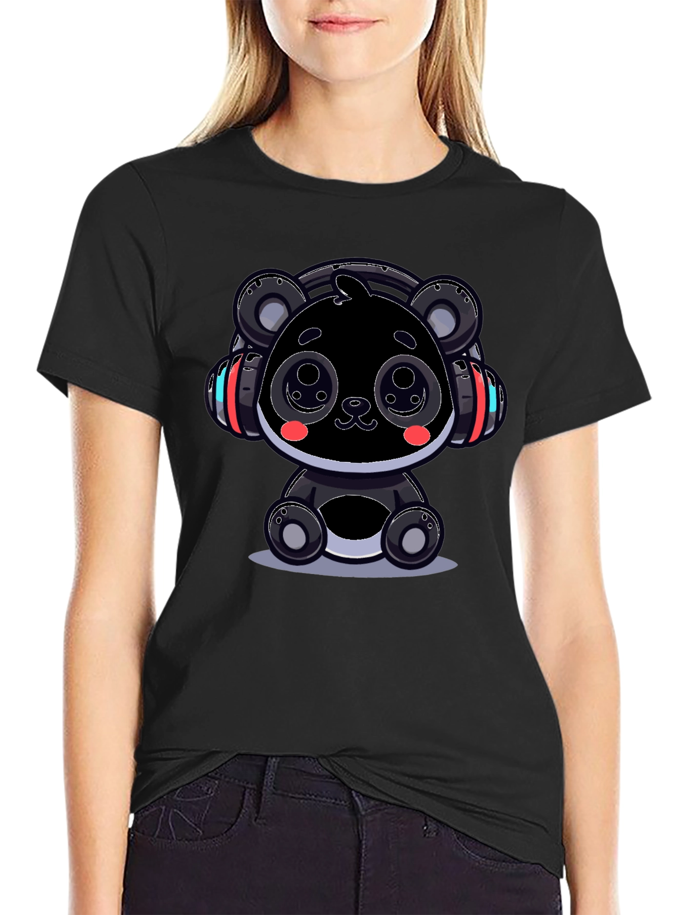 Cool Panda Headphone Graphic Tee
