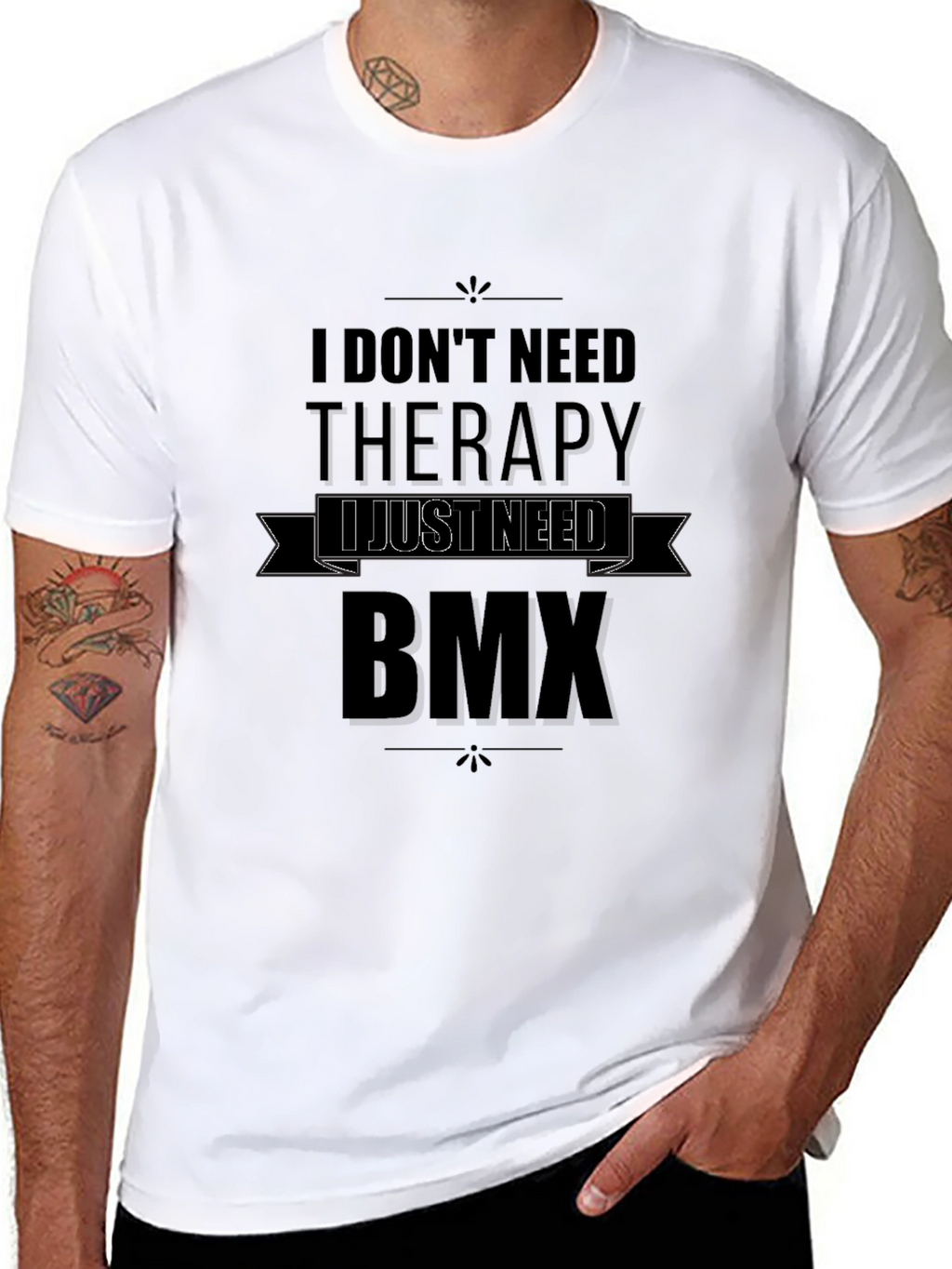 BMX Therapy T-Shirt - Black Graphic Tee