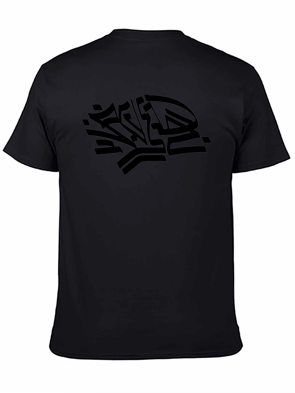 Black Graphic Print Crew Neck T-Shirt