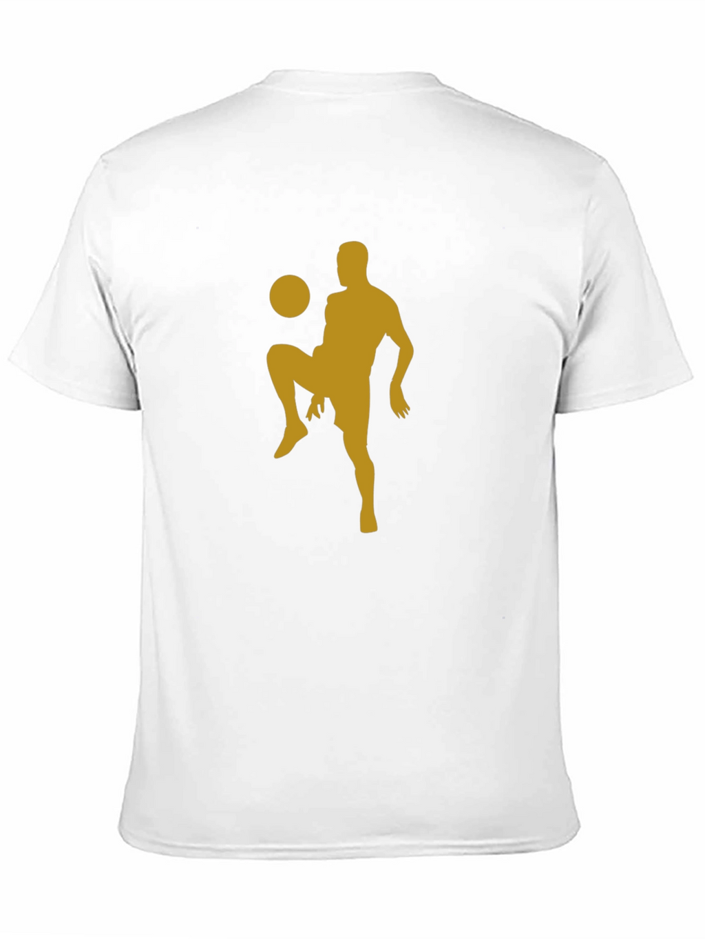 Soccer Player Silhouette Tee - Black Cotton Blend Shirt