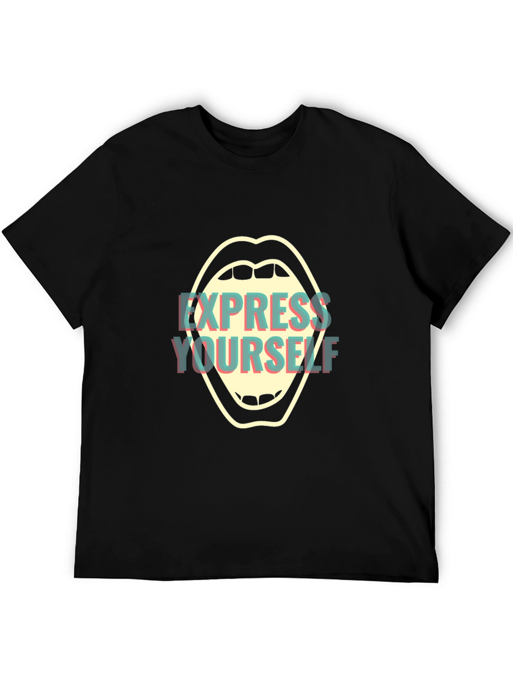 Express Yourself Graphic Tee - Bold Black Shirt