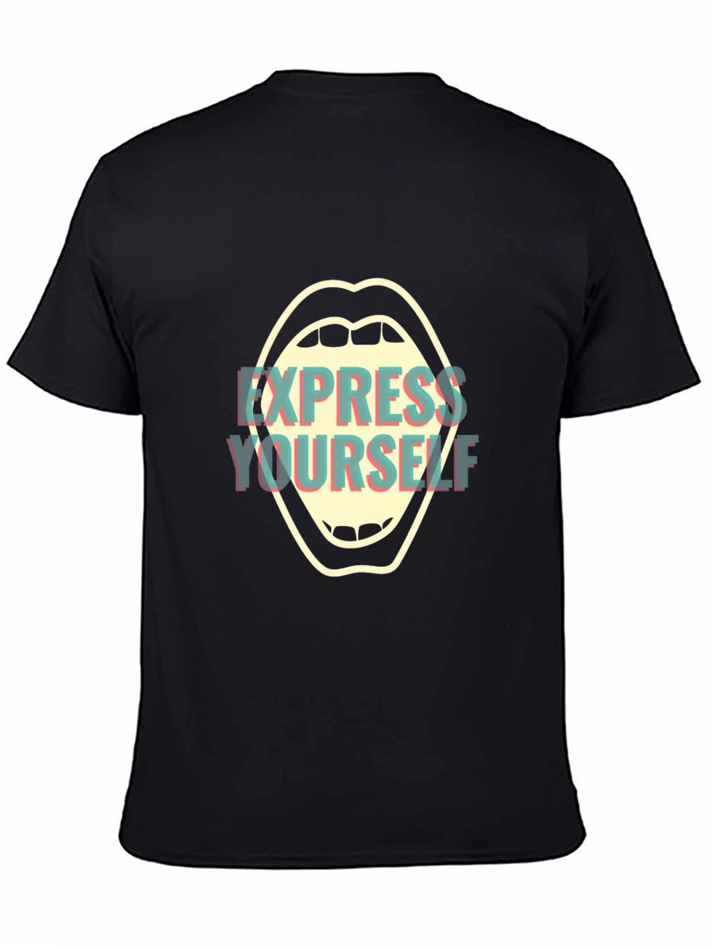 Express Yourself Graphic Tee - Bold Black Shirt