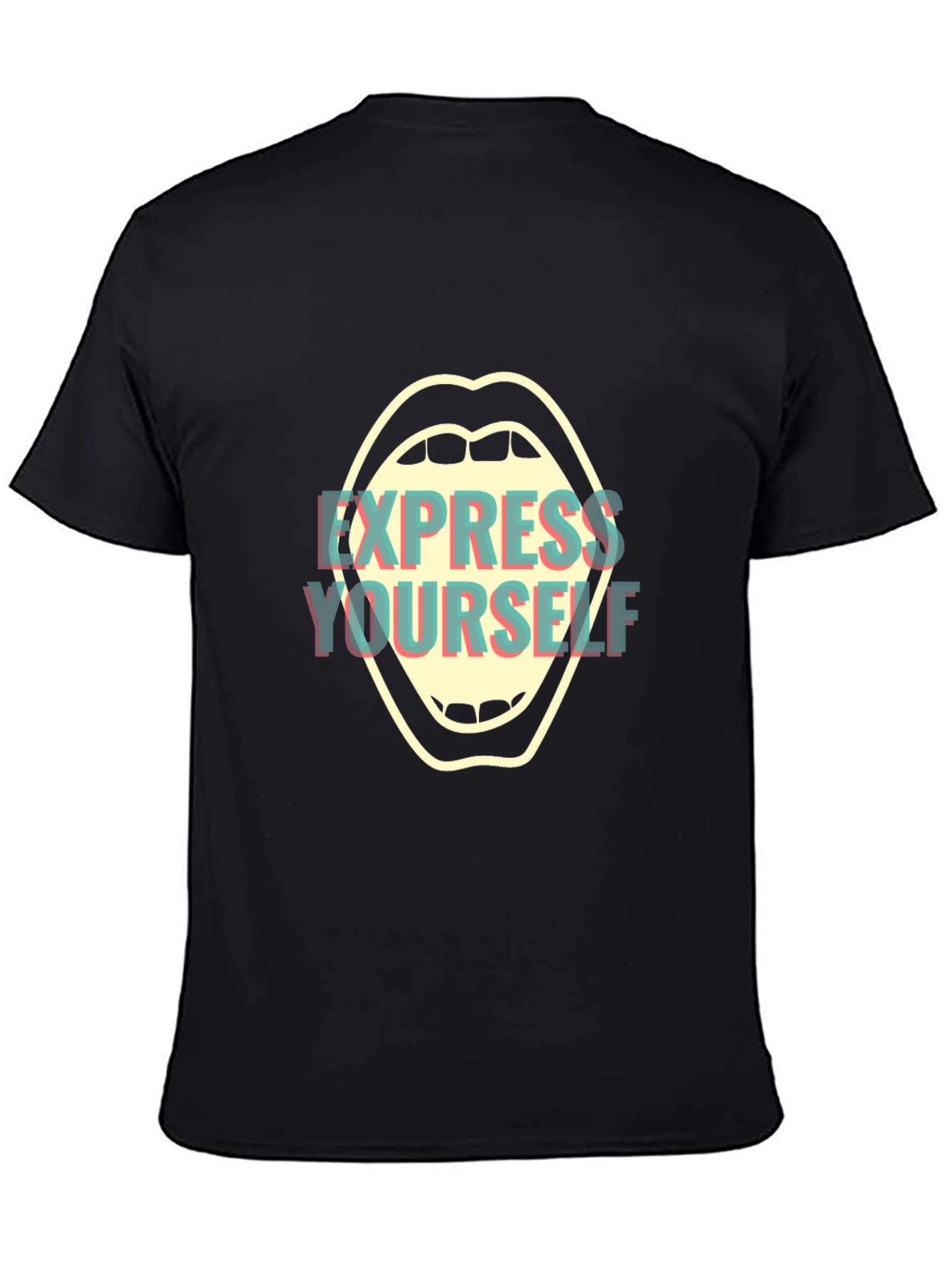 Express Yourself Graphic Tee - Bold Black Shirt