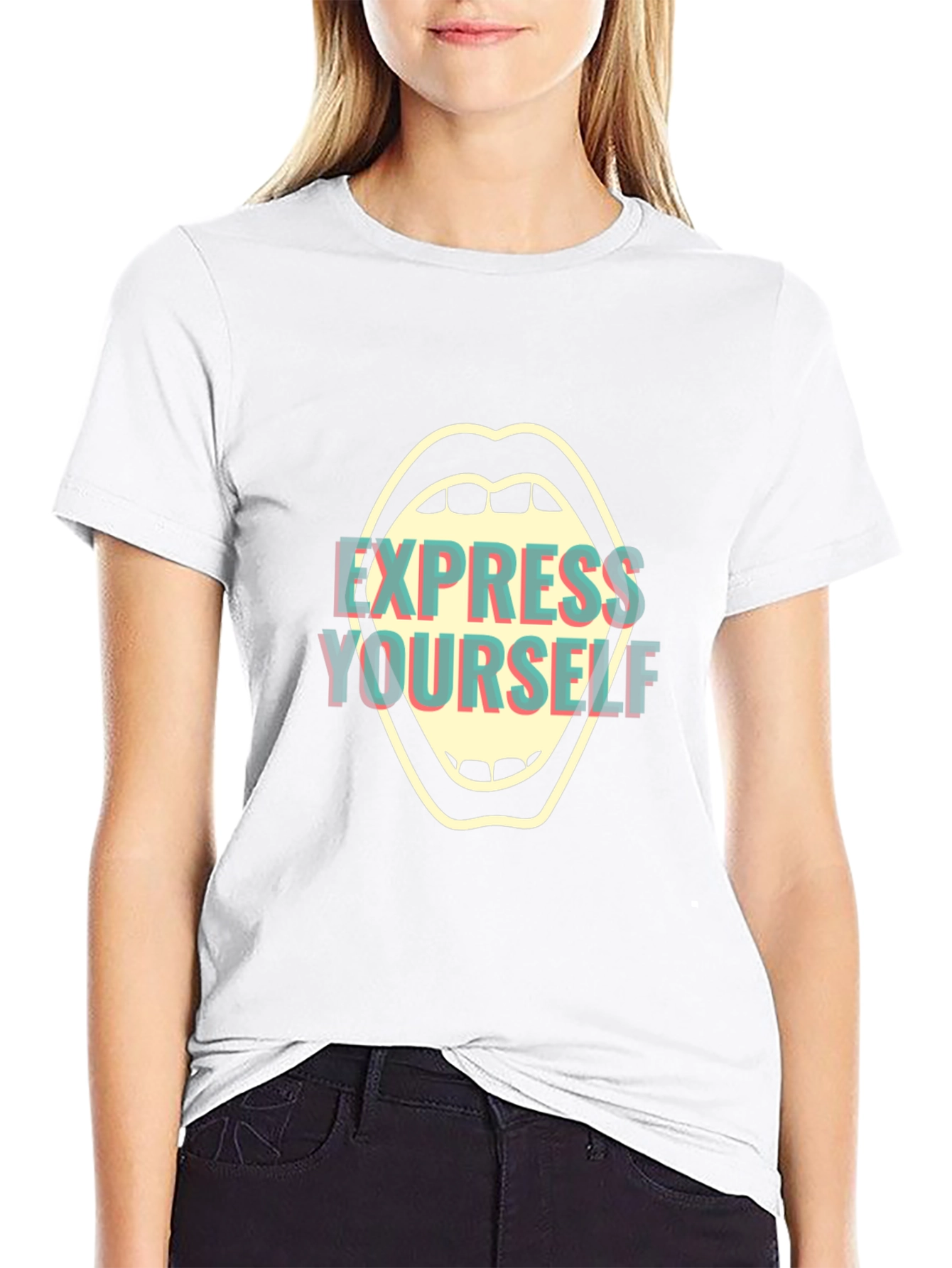 Express Yourself Graphic Tee - Bold Black Shirt