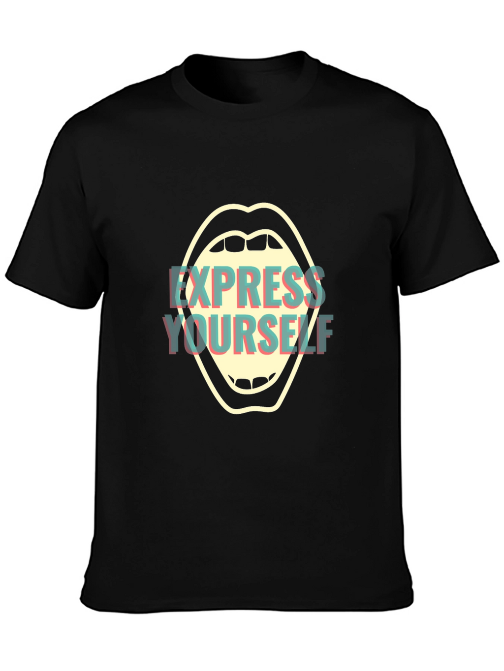 Express Yourself Graphic Tee - Bold Black Shirt