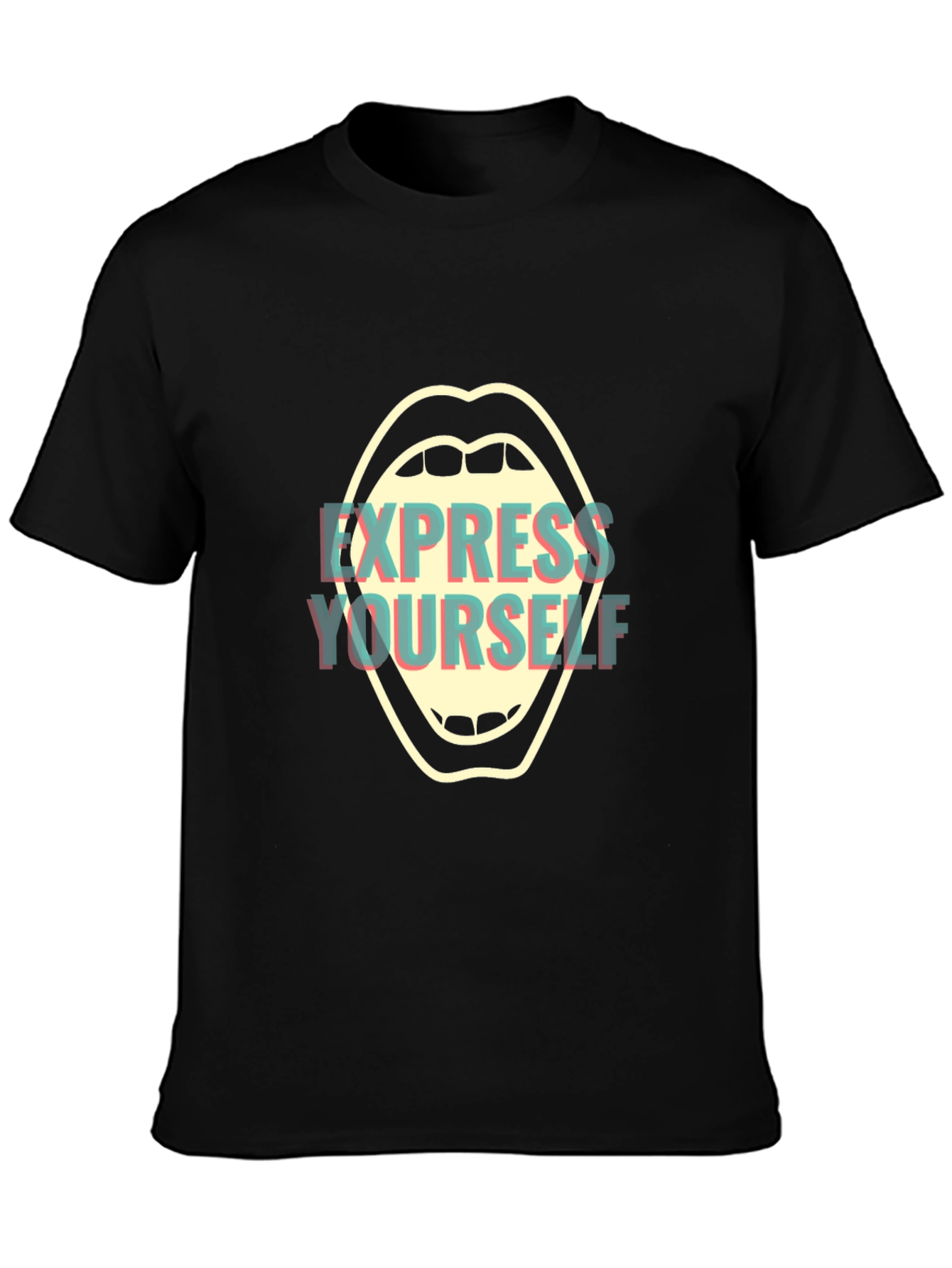 Express Yourself Graphic Tee - Bold Black Shirt