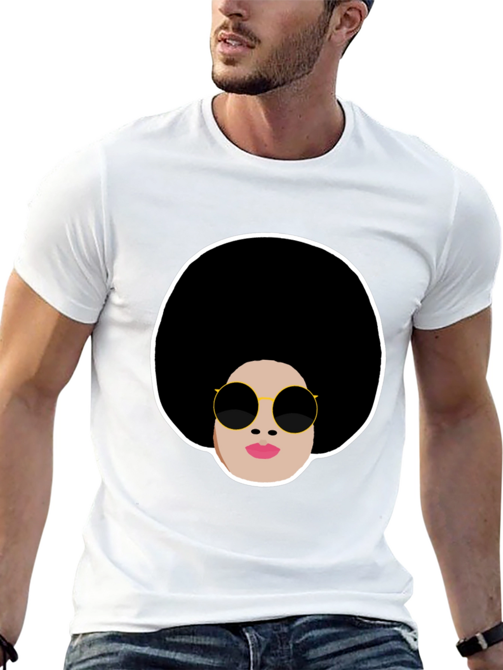 Retro Afro Woman Graphic T-Shirt