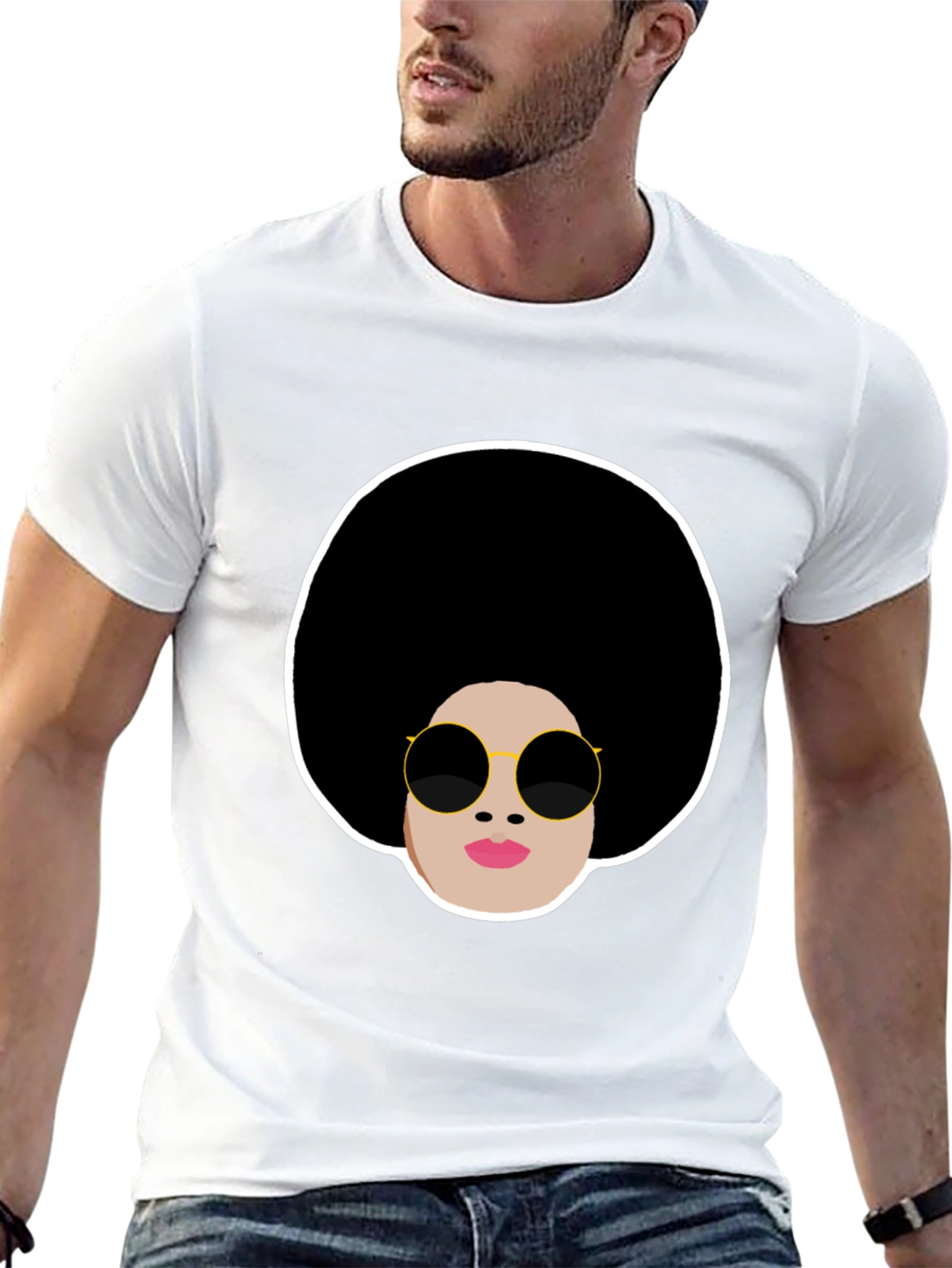 Retro Afro Woman Graphic T-Shirt