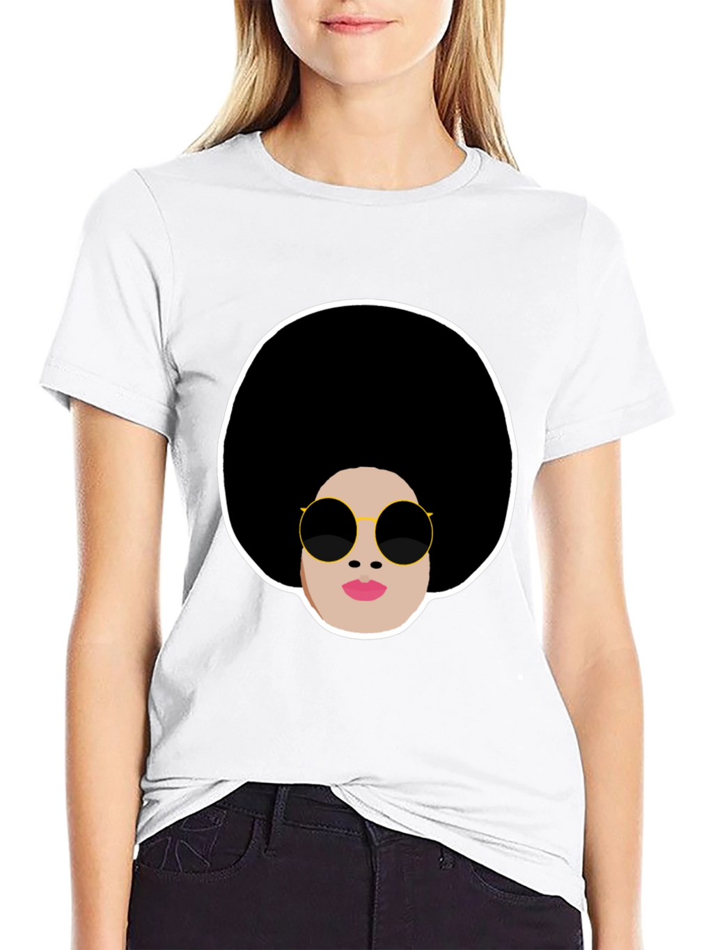 Retro Afro Woman Graphic T-Shirt