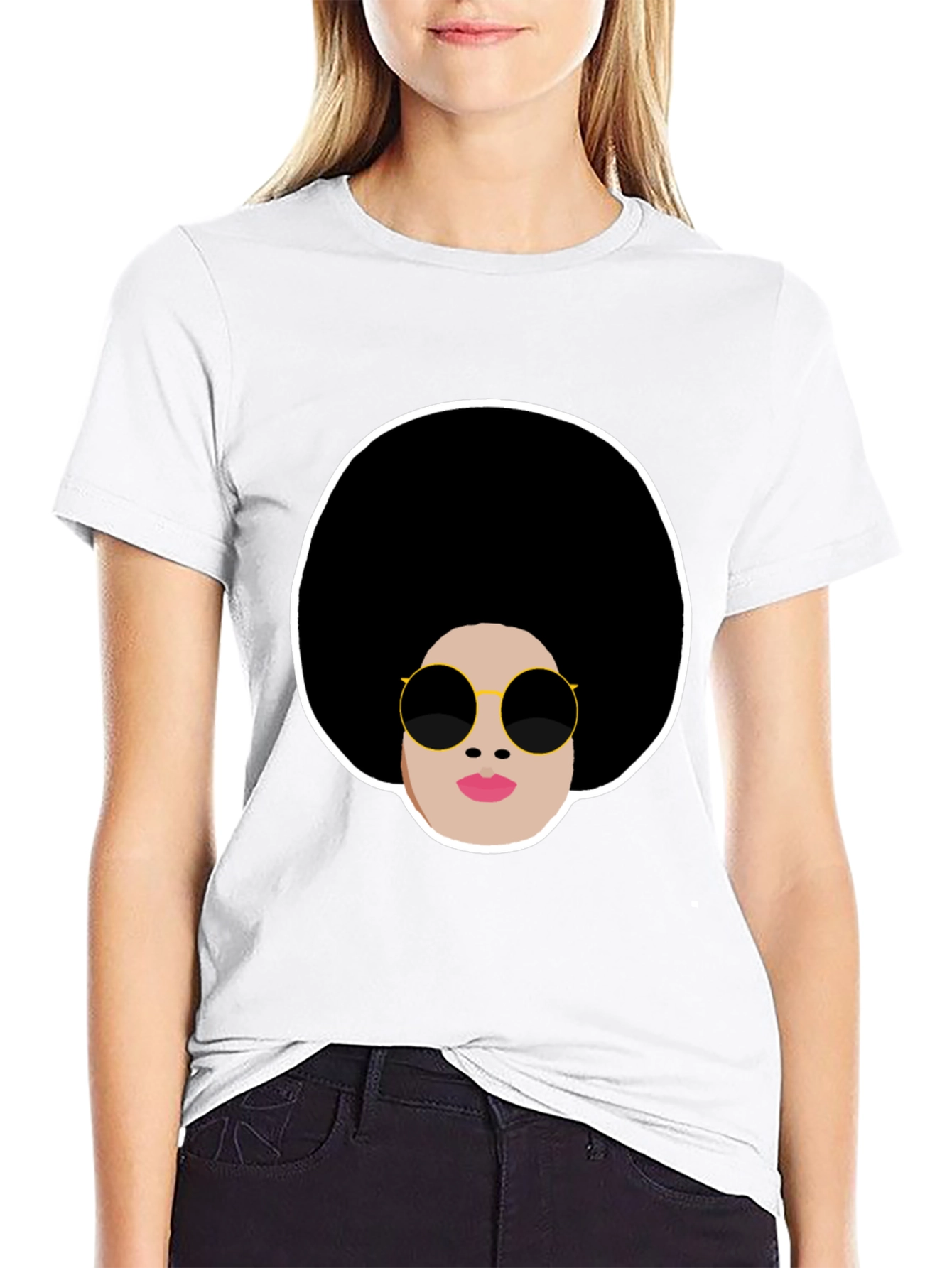 Retro Afro Woman Graphic T-Shirt
