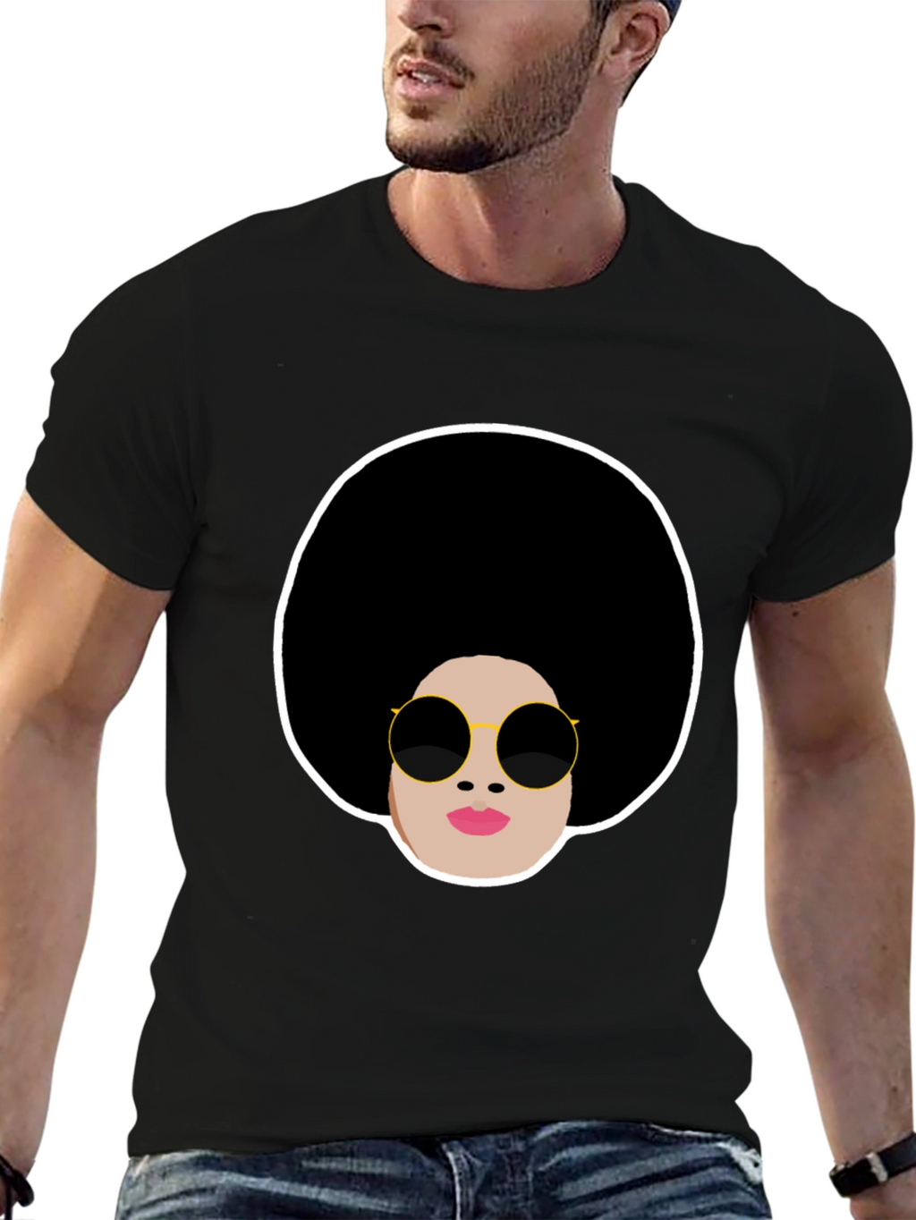 Retro Afro Woman Graphic T-Shirt