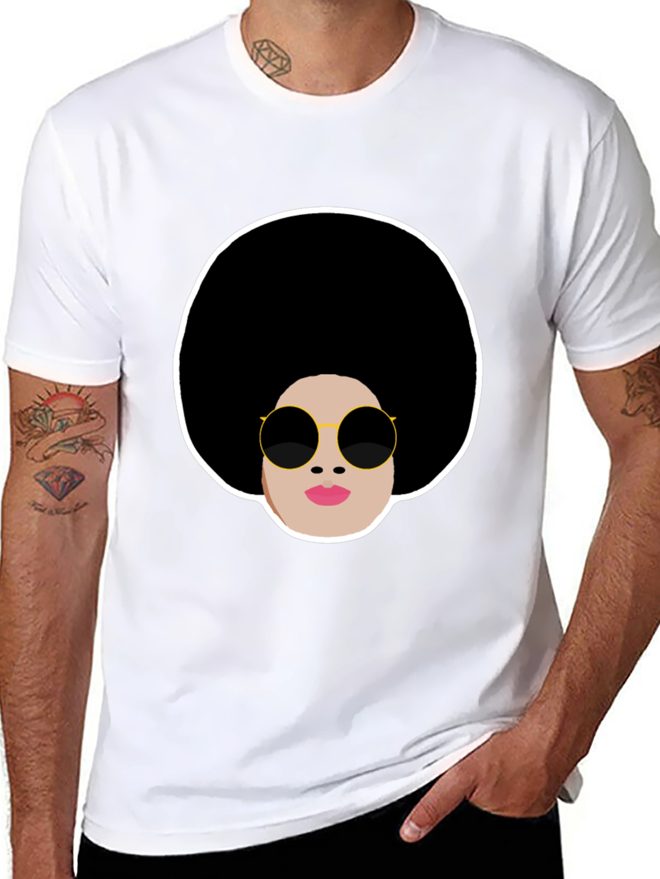 Retro Afro Woman Graphic T-Shirt