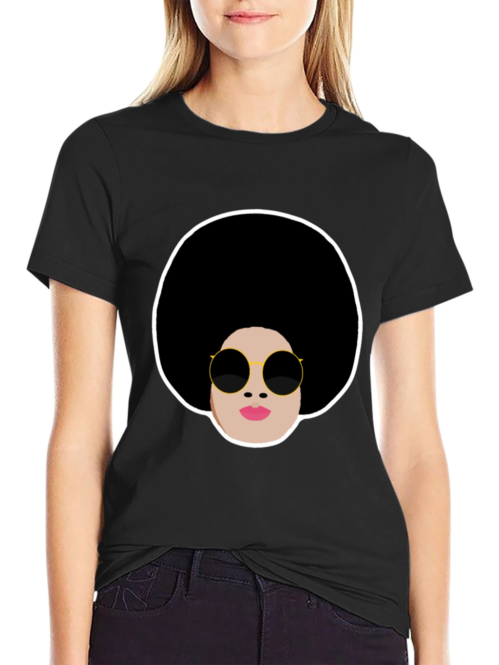 Retro Afro Woman Graphic T-Shirt