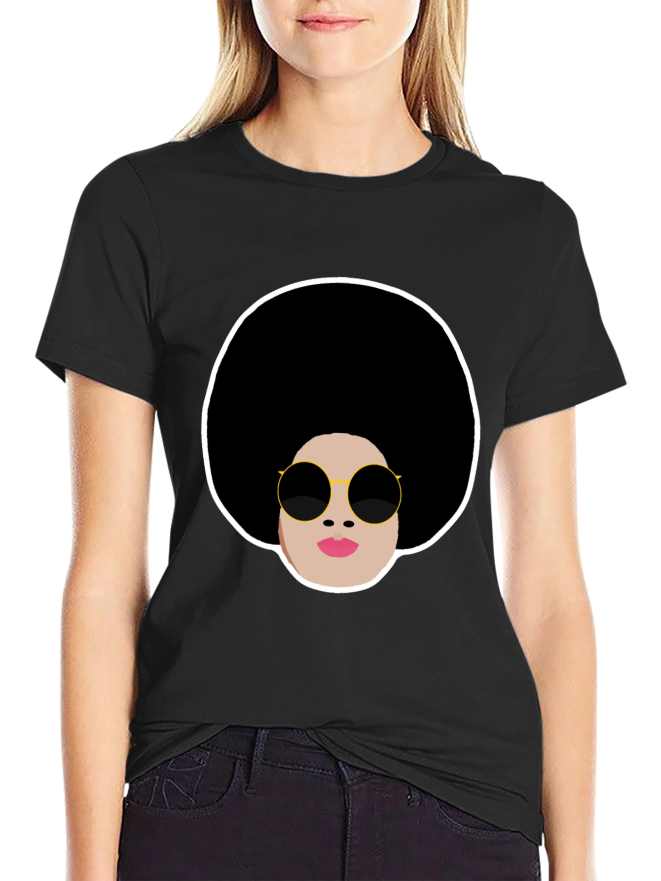 Retro Afro Woman Graphic T-Shirt