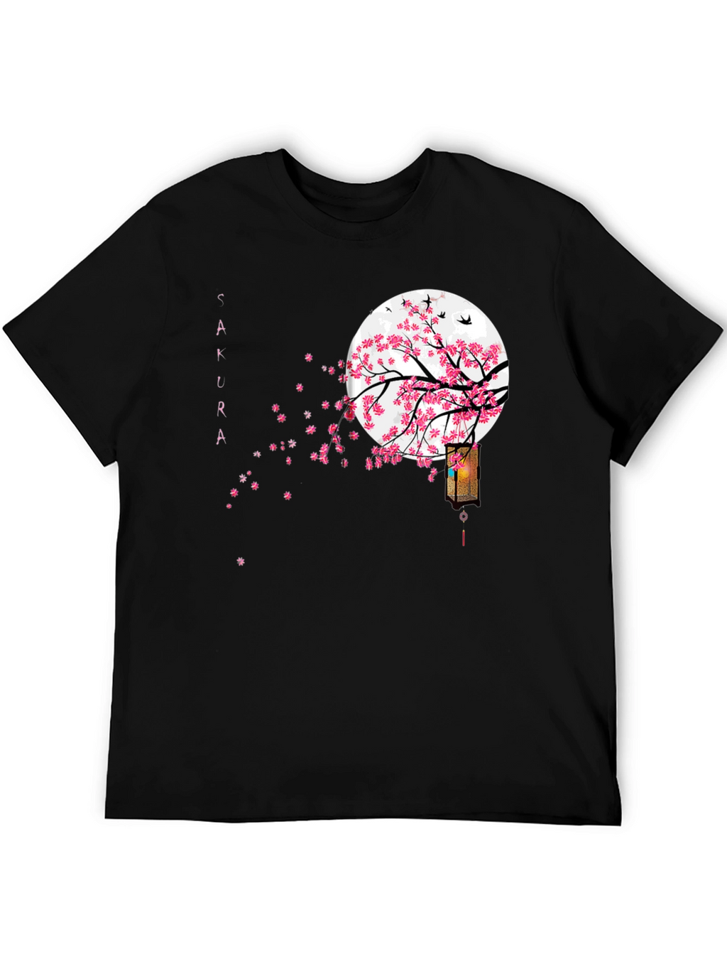Sakura Blossom Moon Graphic T-Shirt