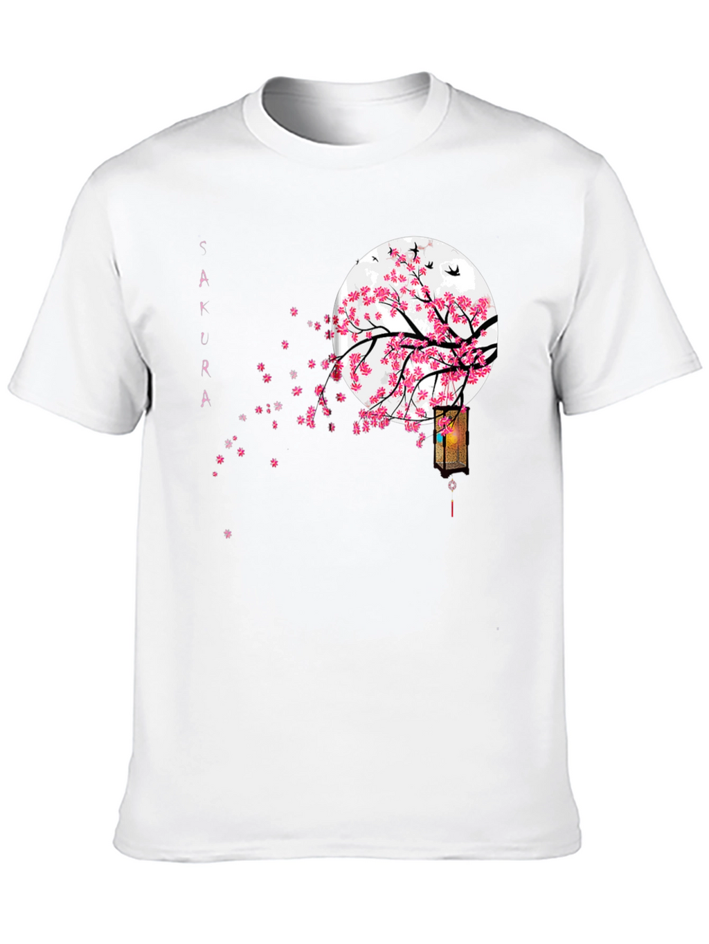 Sakura Blossom Moon Graphic T-Shirt