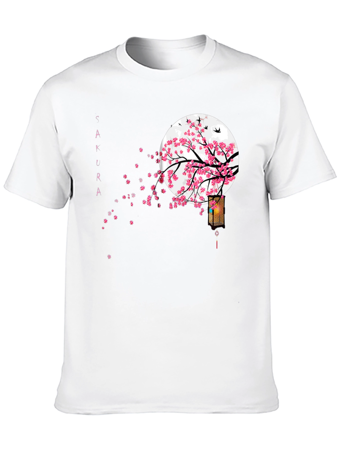 Sakura Blossom Moon Graphic T-Shirt